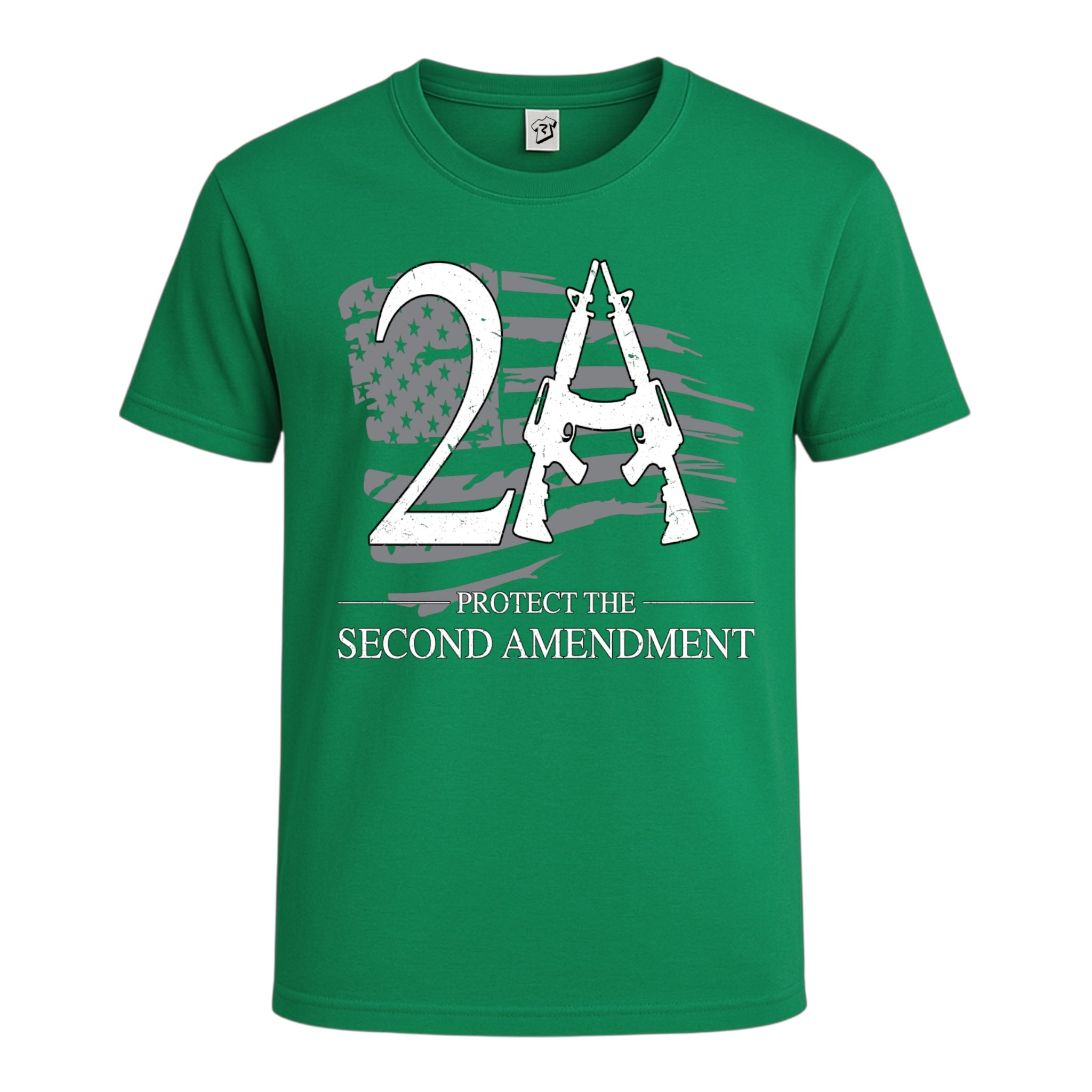 Tees Club graphic tee Protect the Second Amendment - Cotton Tee Navy Size L detail