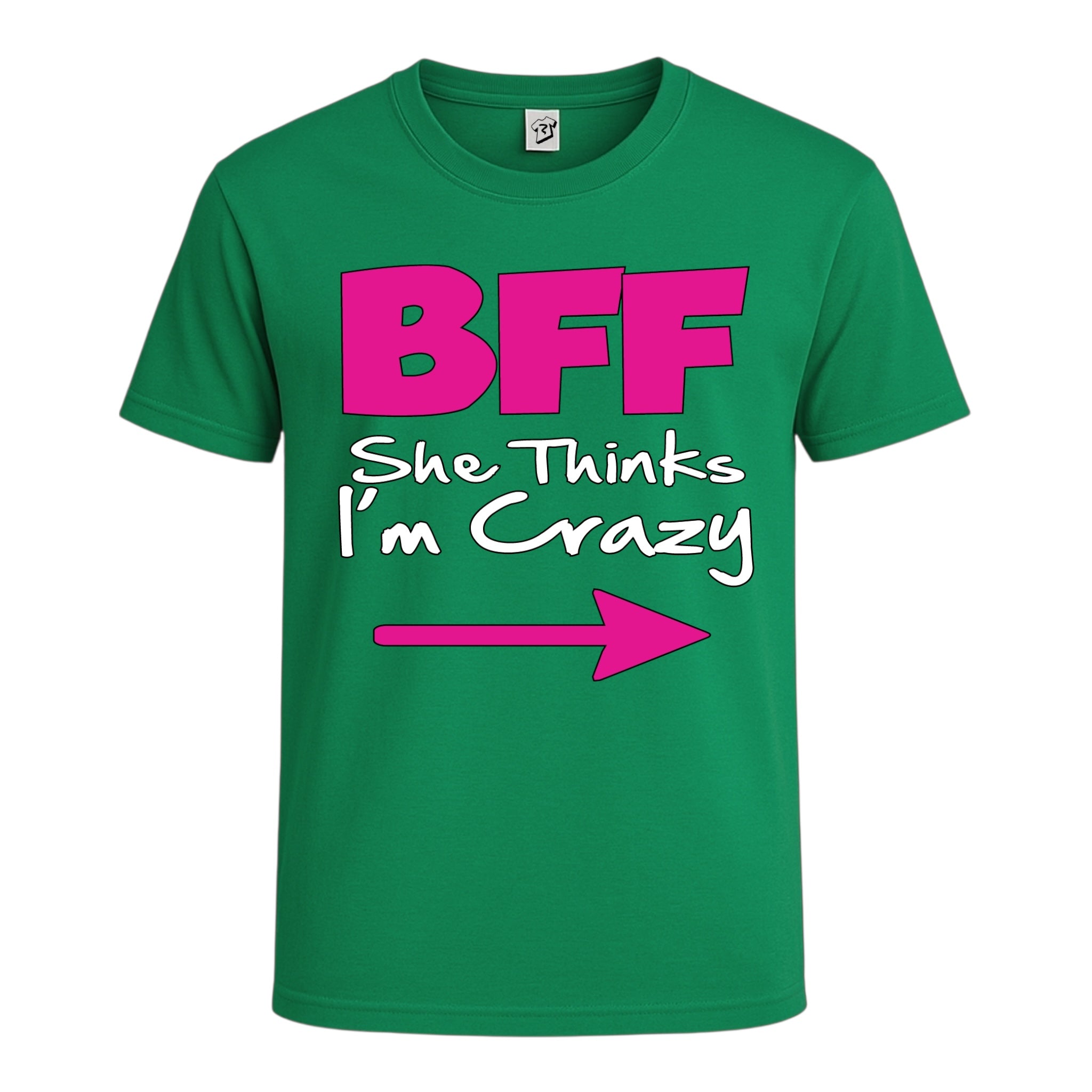 Tees Club graphic tee BFF She Thinks I'm Crazy - Cotton Tee Navy Size M detail