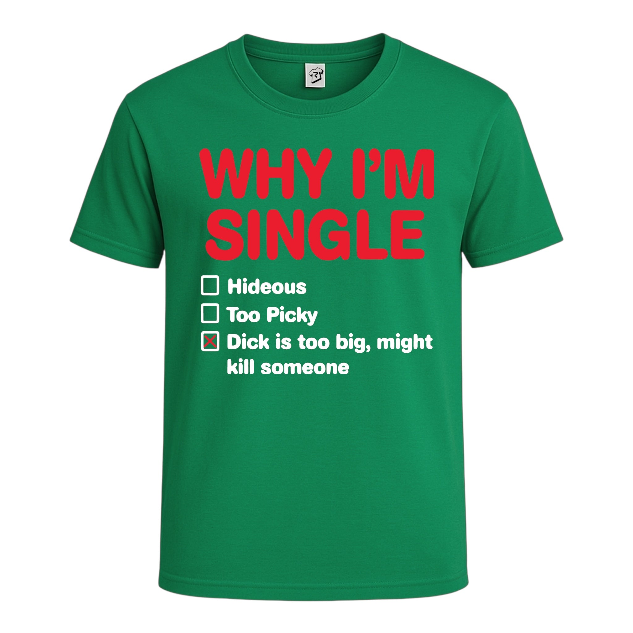 Tees Club graphic tee Why I'm Single - Cotton Tee Navy Size M detail