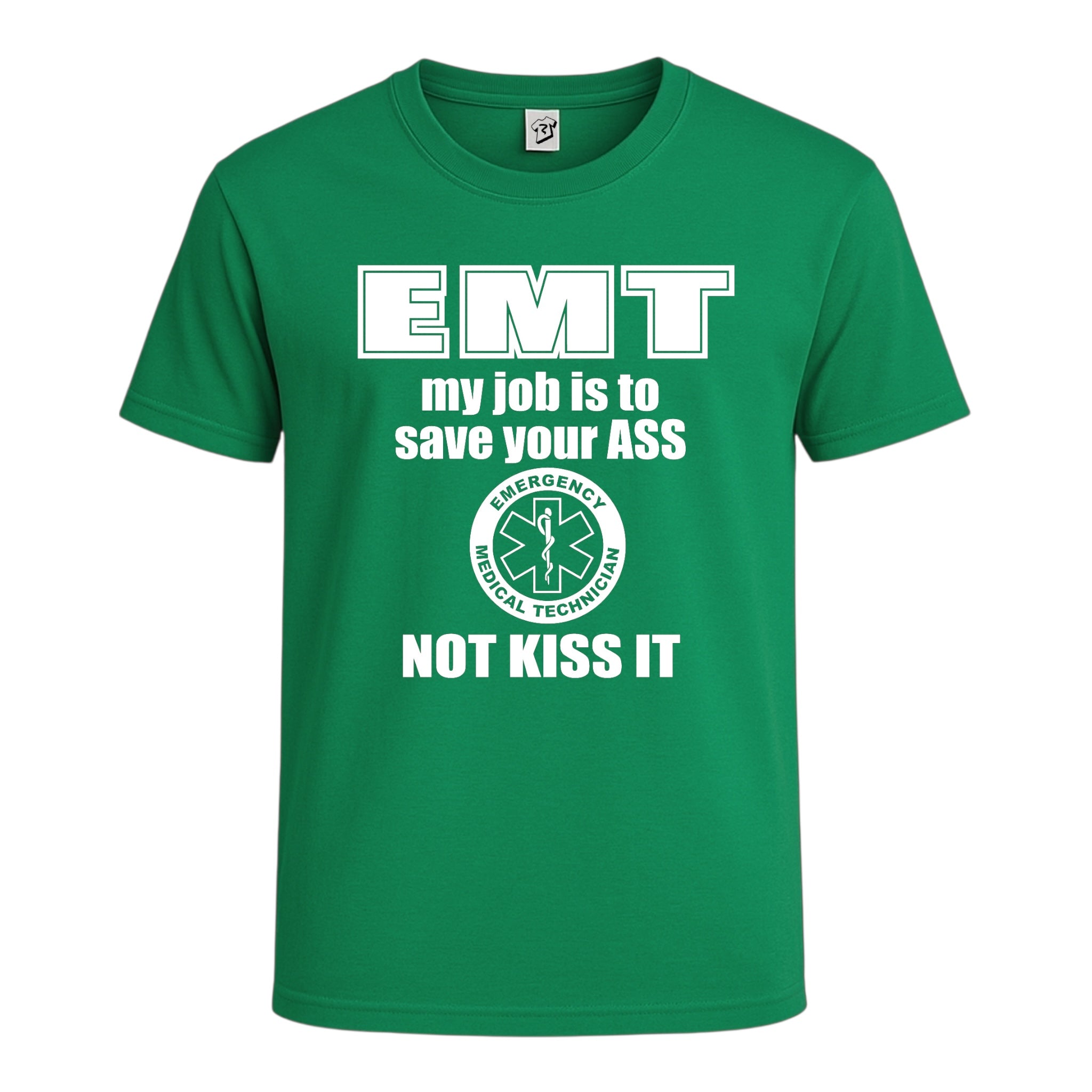 Tees Club graphic tee EMT My Job Is to Save Your Ass Not Kiss It - Cotton Tee Navy Size M detail