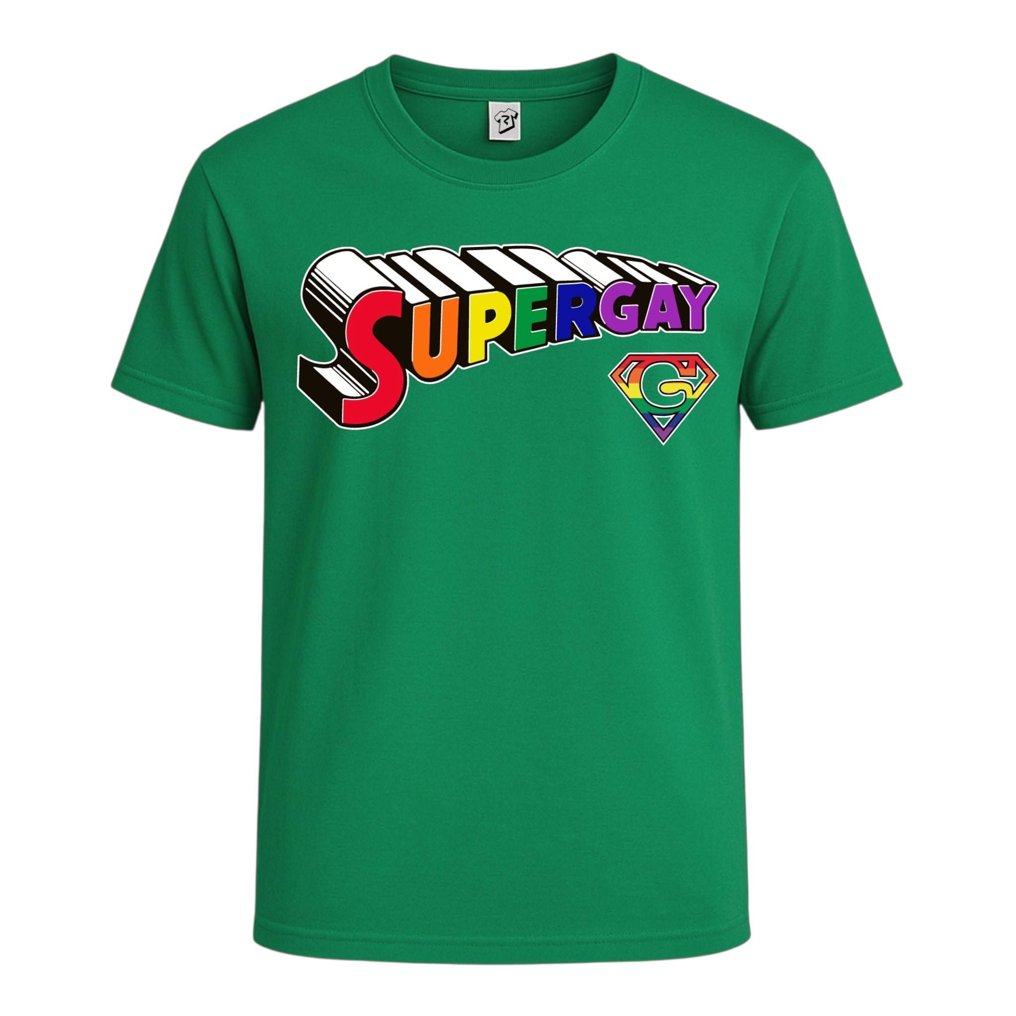 Tees Club graphic tee Supergay - Cotton Tee Navy Size L detail