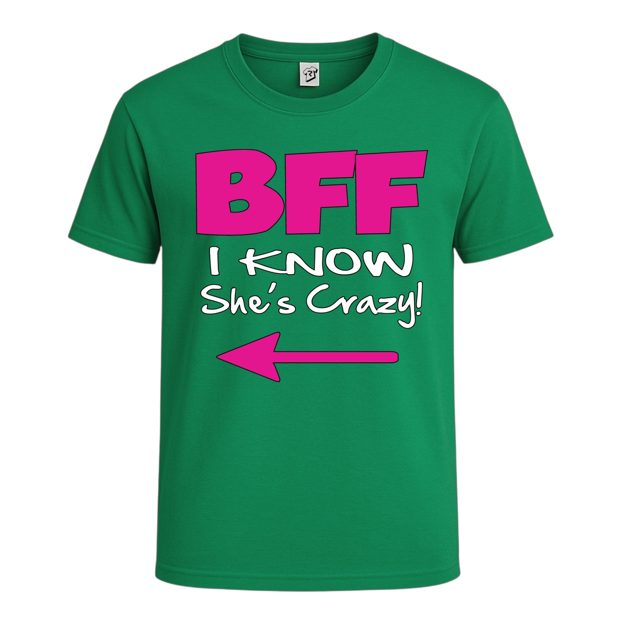 Tees Club graphic tee BFF I Know She Is Crazy - Cotton Tee Navy Size M detail
