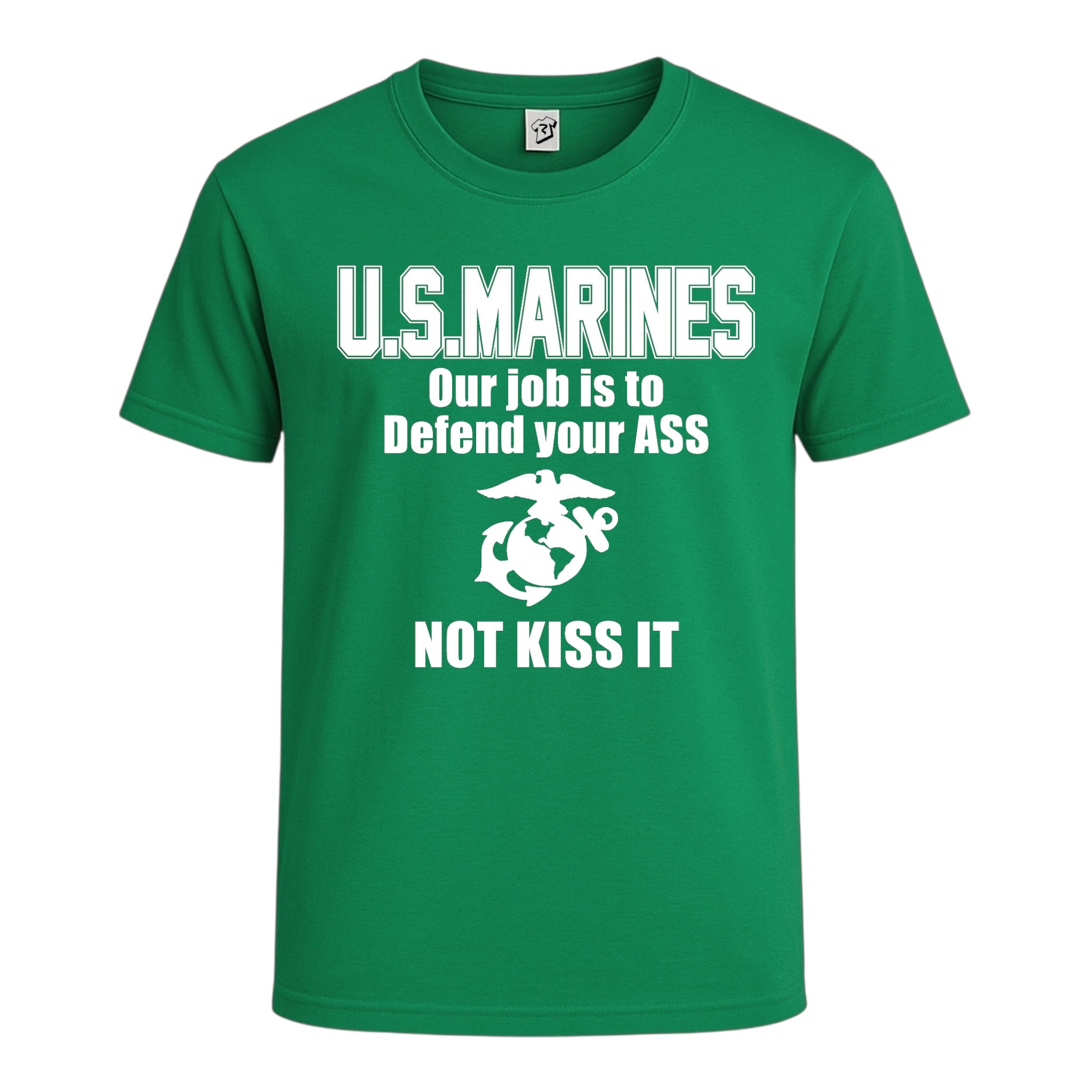 Tees Club graphic tee US Marines My Job Is to Defend Your Ass Not Kiss It - Cotton Tee Navy Size M detail
