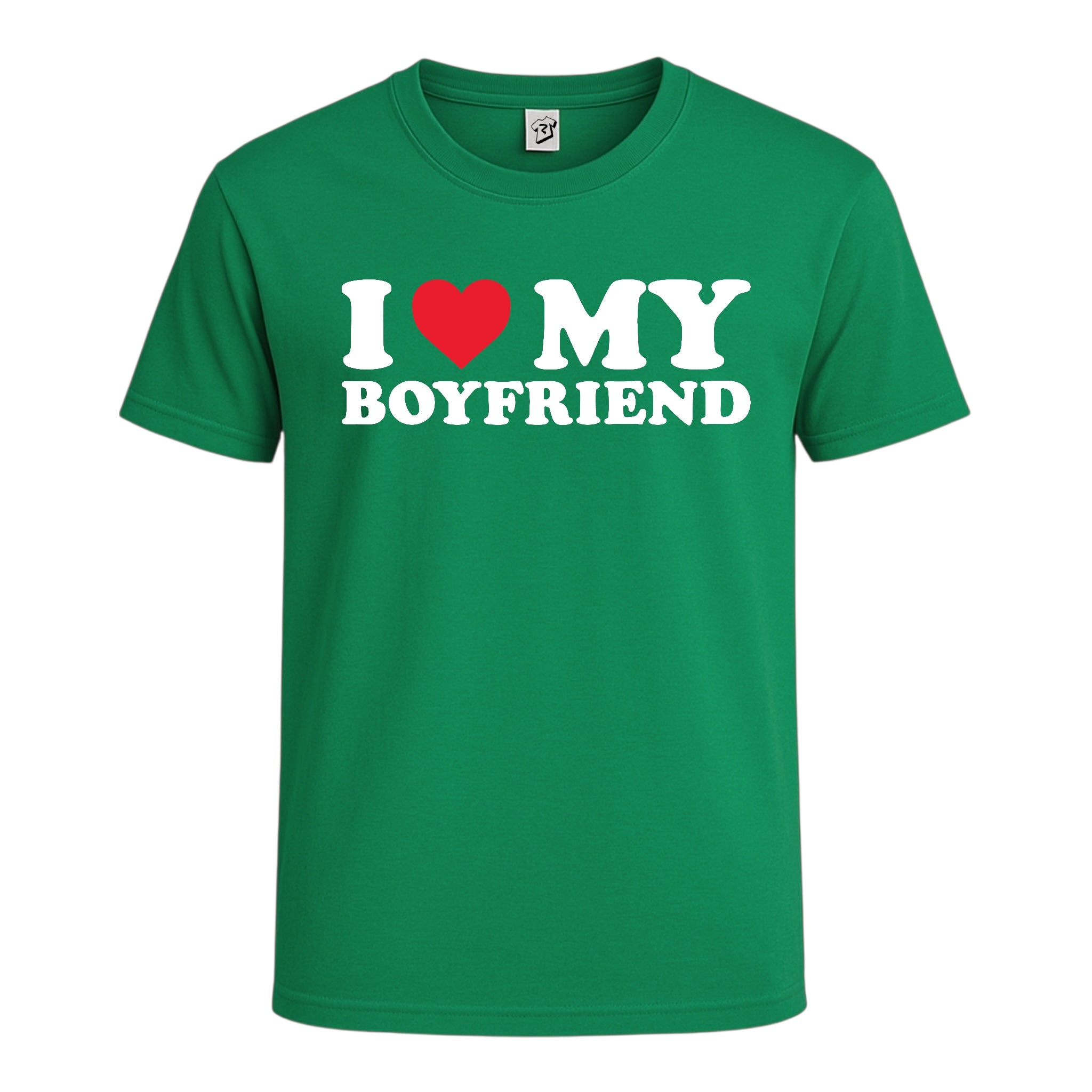 Tees Club graphic tee I Love My Boyfriend - Cotton Tee Navy Size M detail