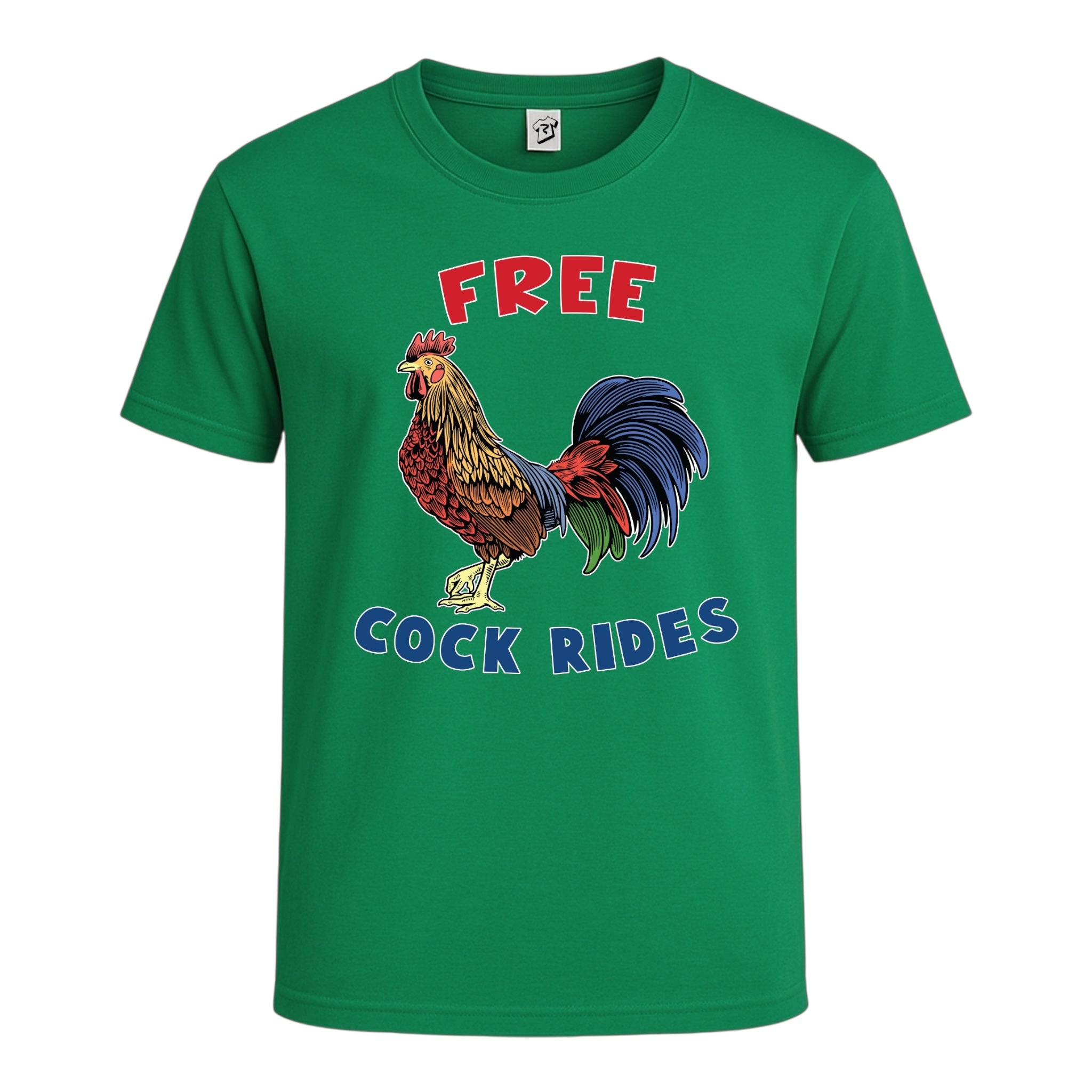Tees Club graphic tee Free Cock Rides - Cotton Tee Navy Size L detail