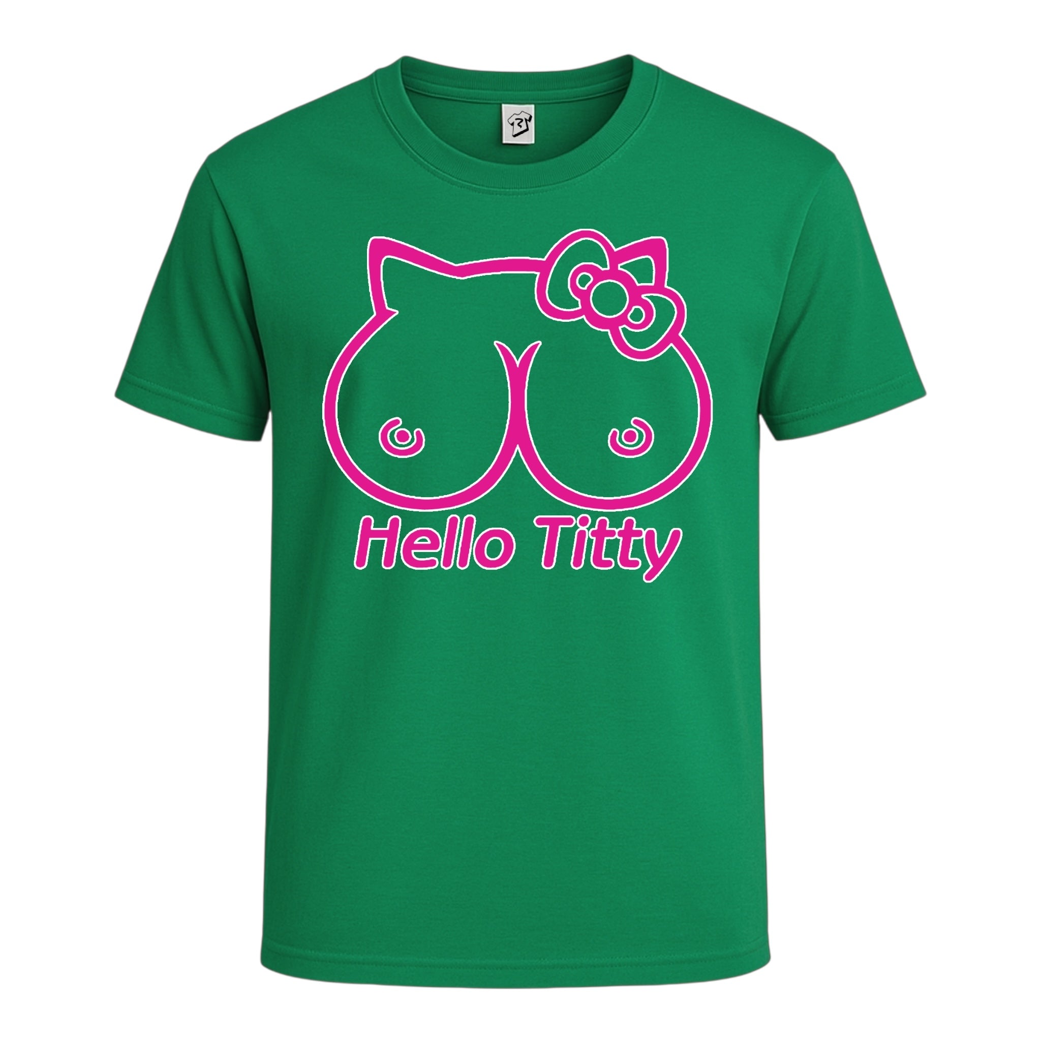 Tees Club graphic tee Hello Titty - Cotton Tee Navy Size M detail