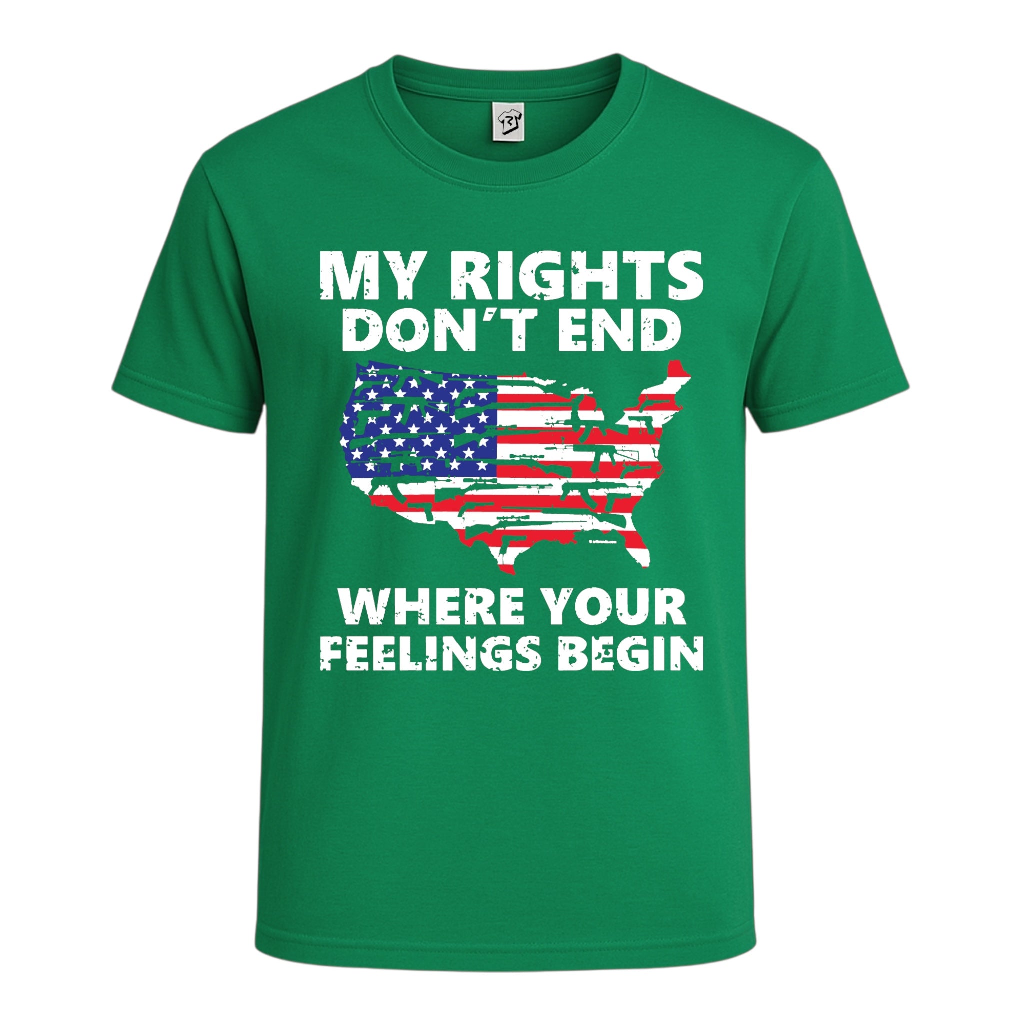 Tees Club graphic tee My Rights Don't End Where Your Feelings Begin - Cotton Tee Navy Size L detail