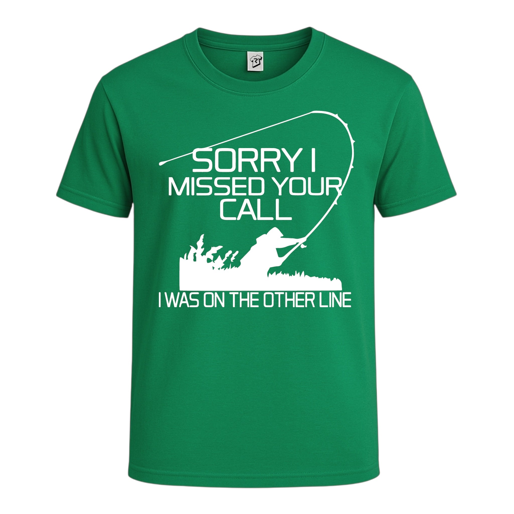 Tees Club graphic tee Sorry I Missed Your Call I Was On the Other Line - Cotton Tee Navy Size M detail