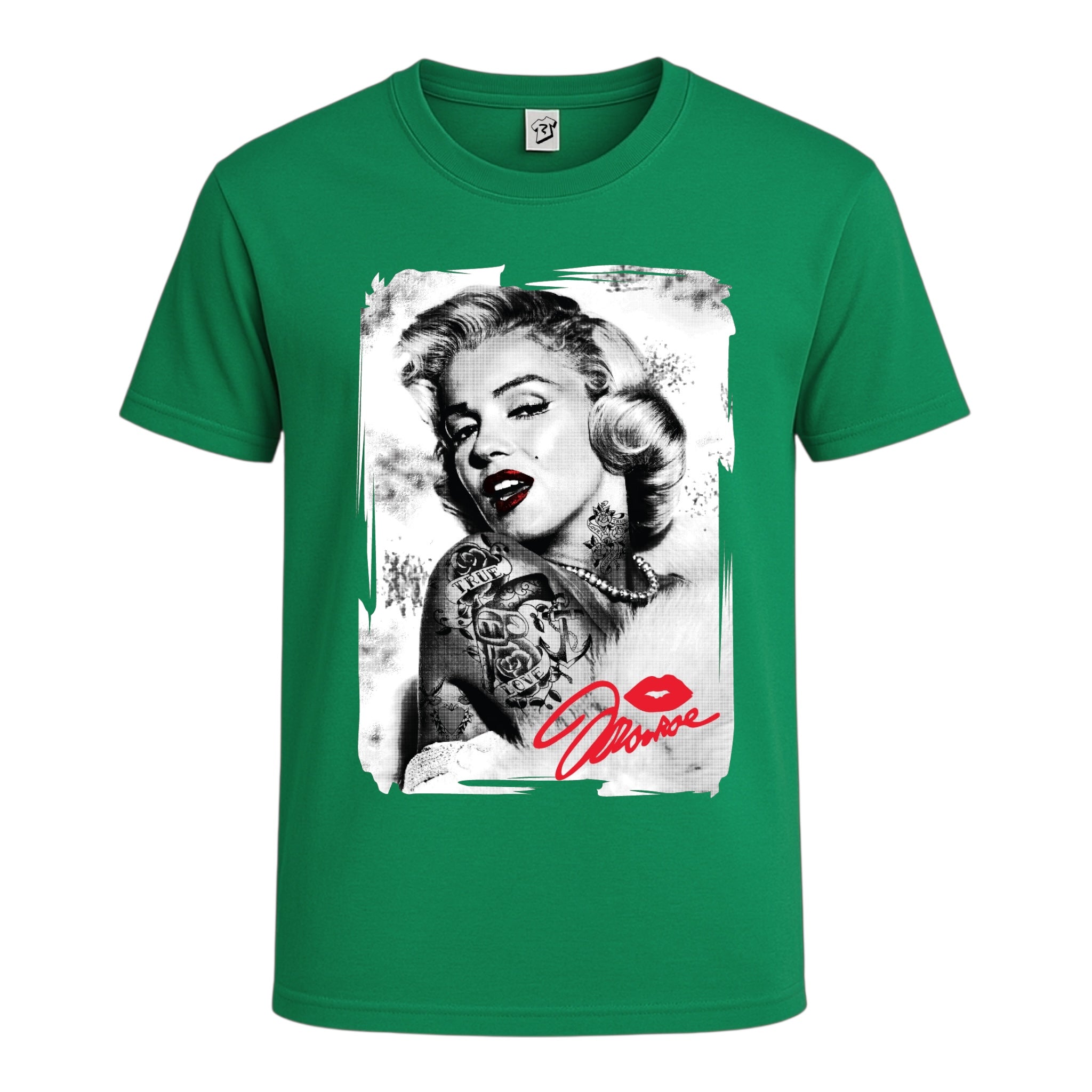 Tees Club graphic tee Marilyn Monroe Kiss - Cotton Tee Navy Size M detail