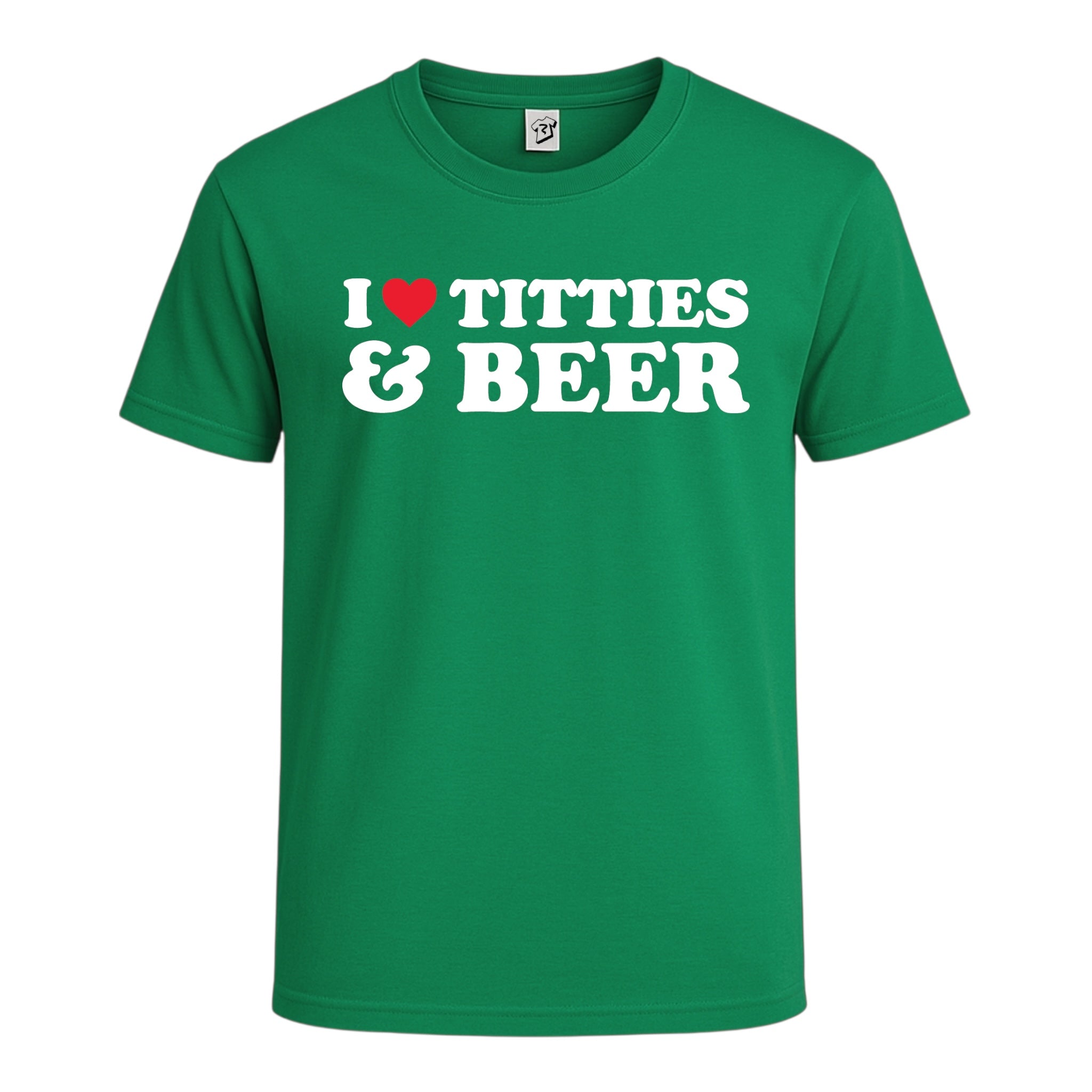Tees Club graphic tee I Love Titties & Beer - Cotton Tee Navy Size M detail