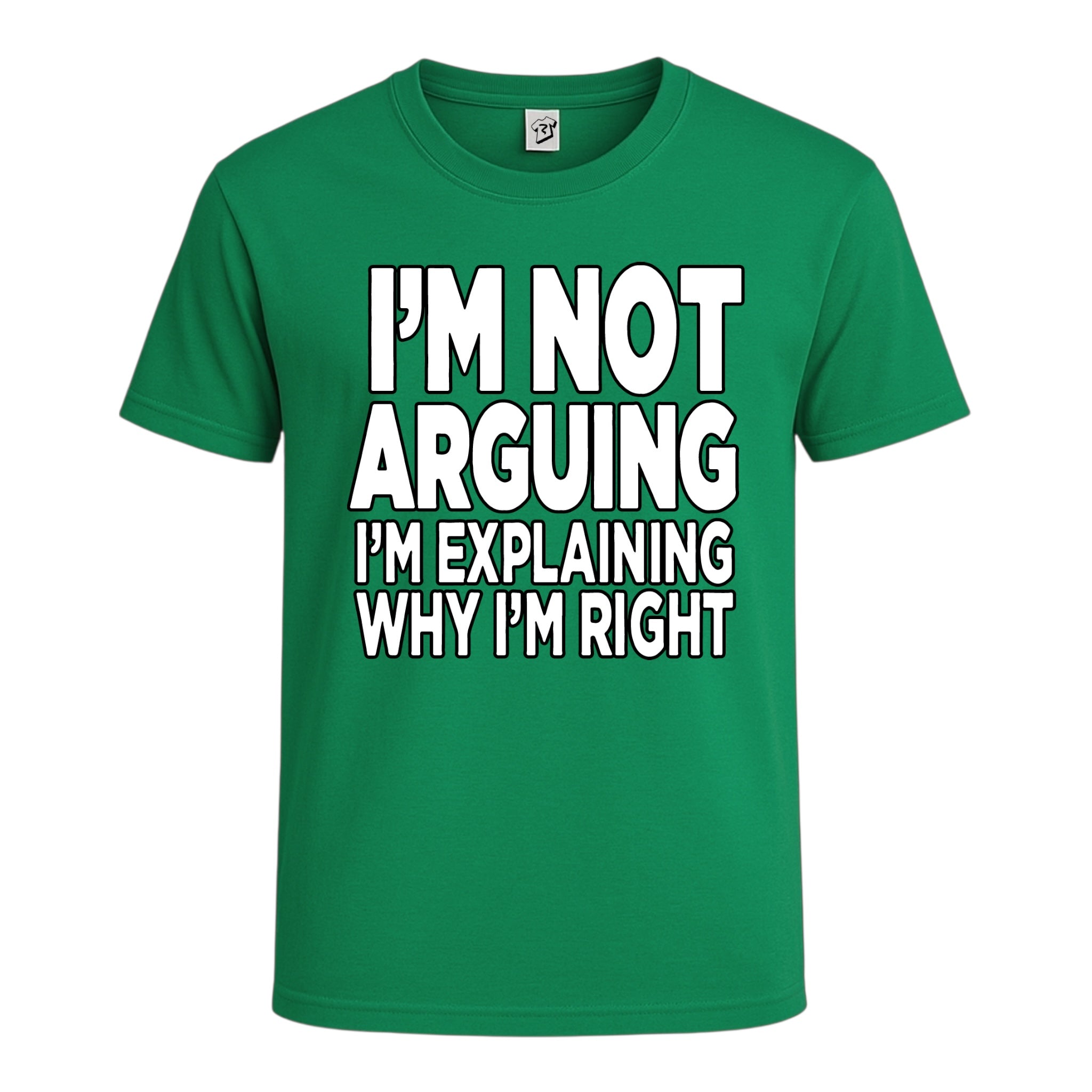 Tees Club graphic tee I'm Not Arguing I'm Explaining Why I'm Right - Cotton Tee Navy Size M detail