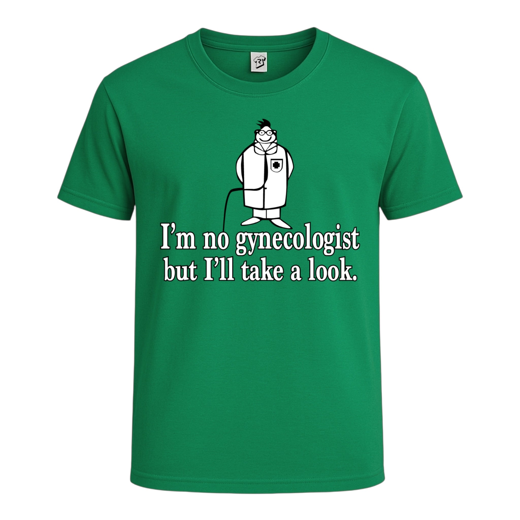 Tees Club graphic tee I'm No Gynecologist But I'll Take a Look - Cotton Tee Navy Size L detail