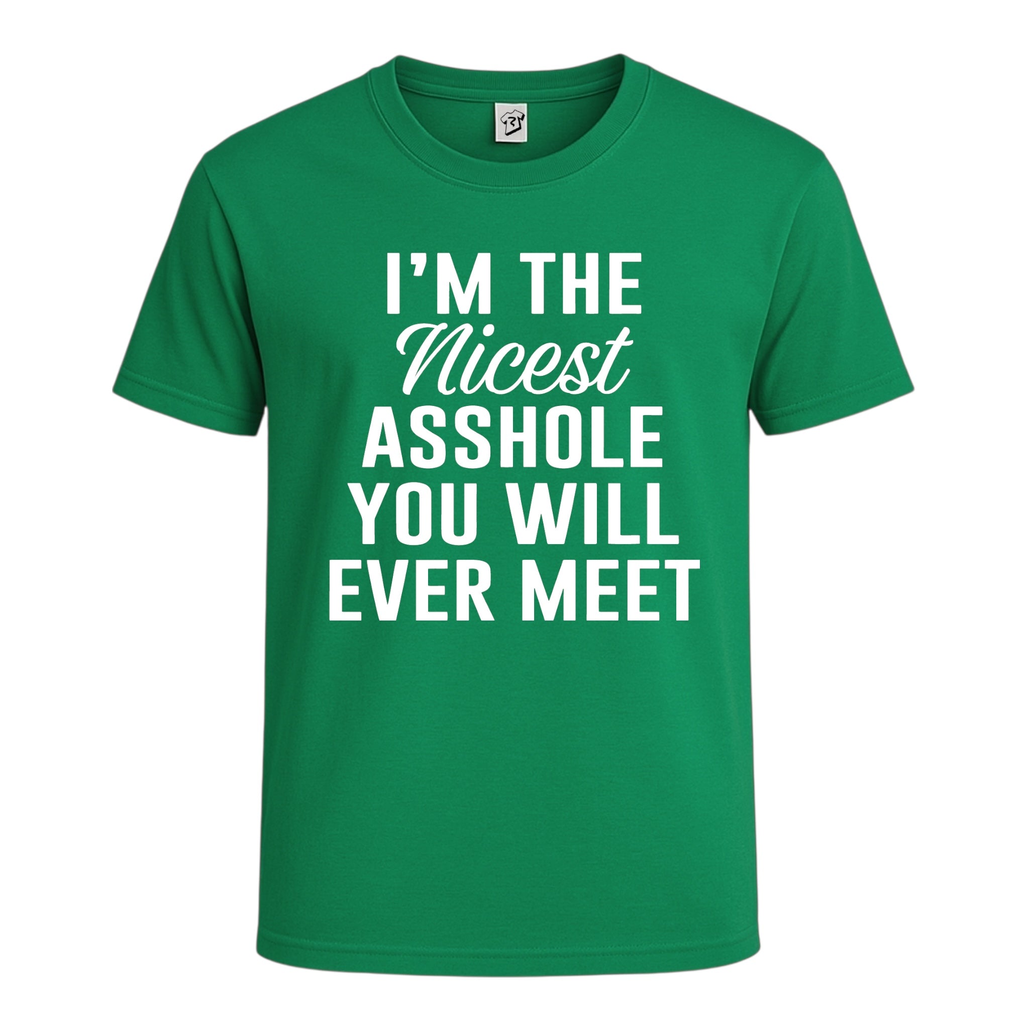 Tees Club graphic tee I'm the Nicest Asshole You Will Ever Meet - Cotton Tee Navy Size M detail