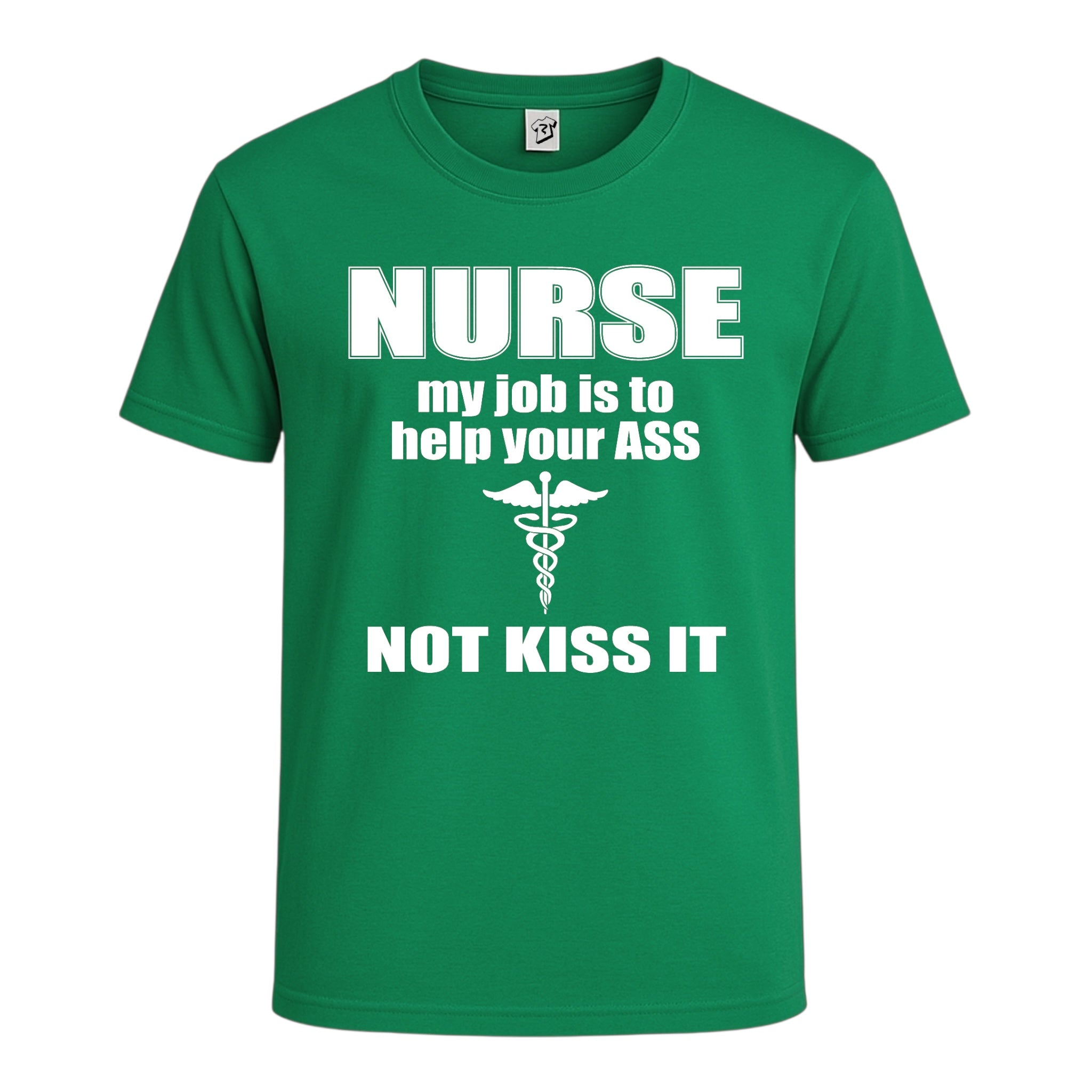 Tees Club graphic tee Nurse My Job Is to Help Your Ass Not Kiss It - Cotton Tee Navy Size L detail
