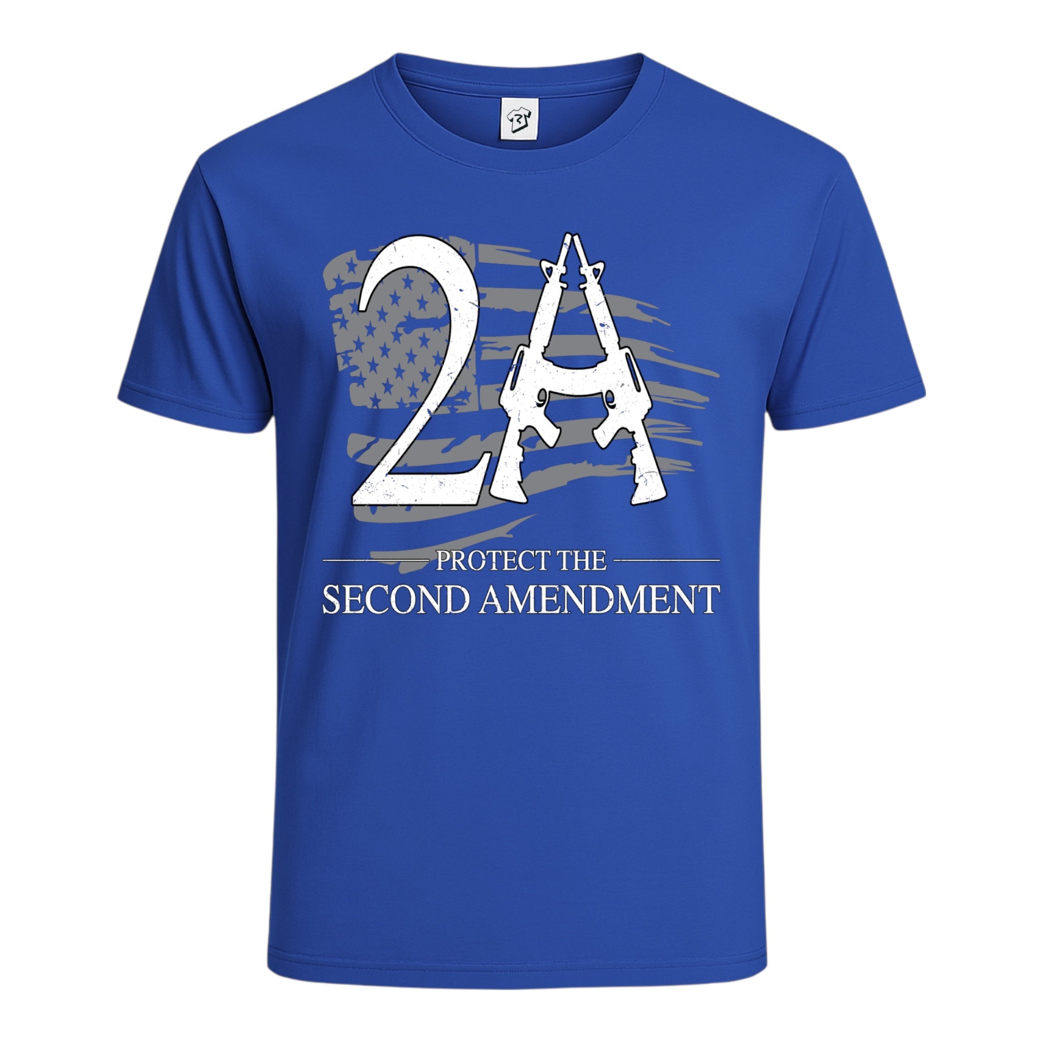 Tees Club graphic tee Protect the Second Amendment - Cotton Tee Navy Size 2XL detail