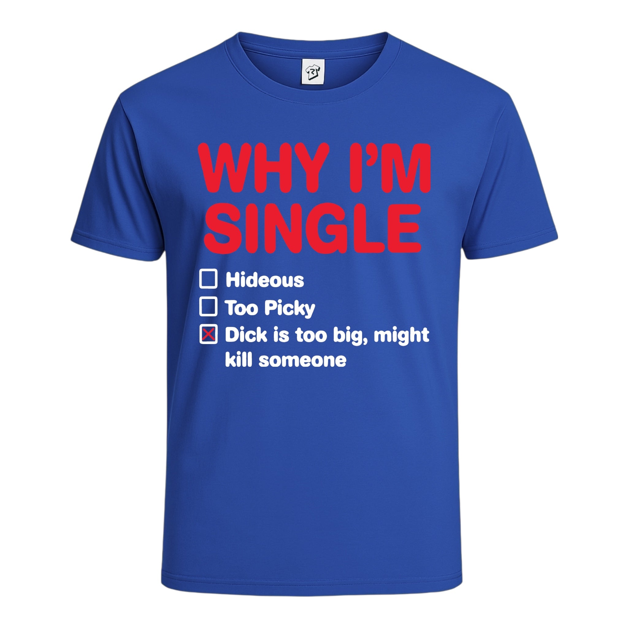 Tees Club graphic tee Why I'm Single - Cotton Tee Navy Size XL detail