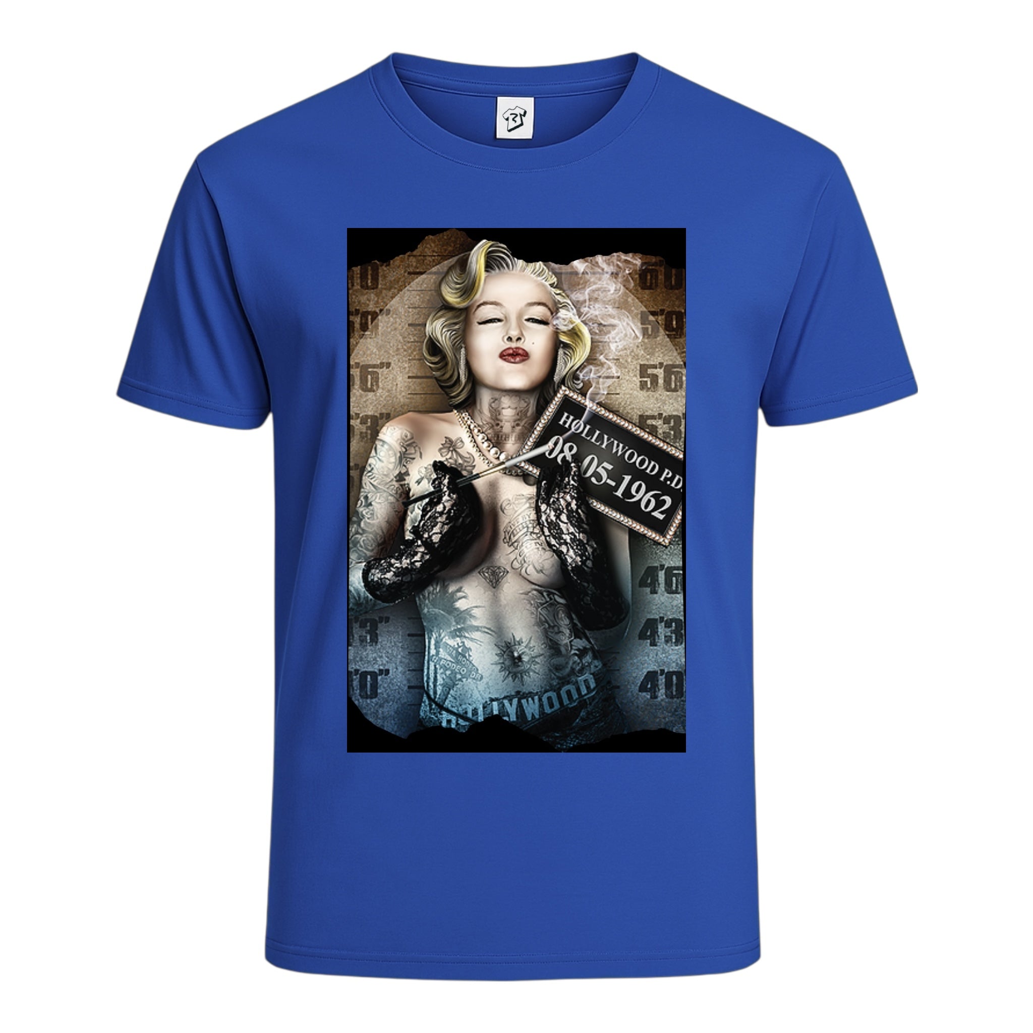 Tees Club graphic tee Marilyn Monroe Hollywood - Cotton Tee Navy Size XL detail