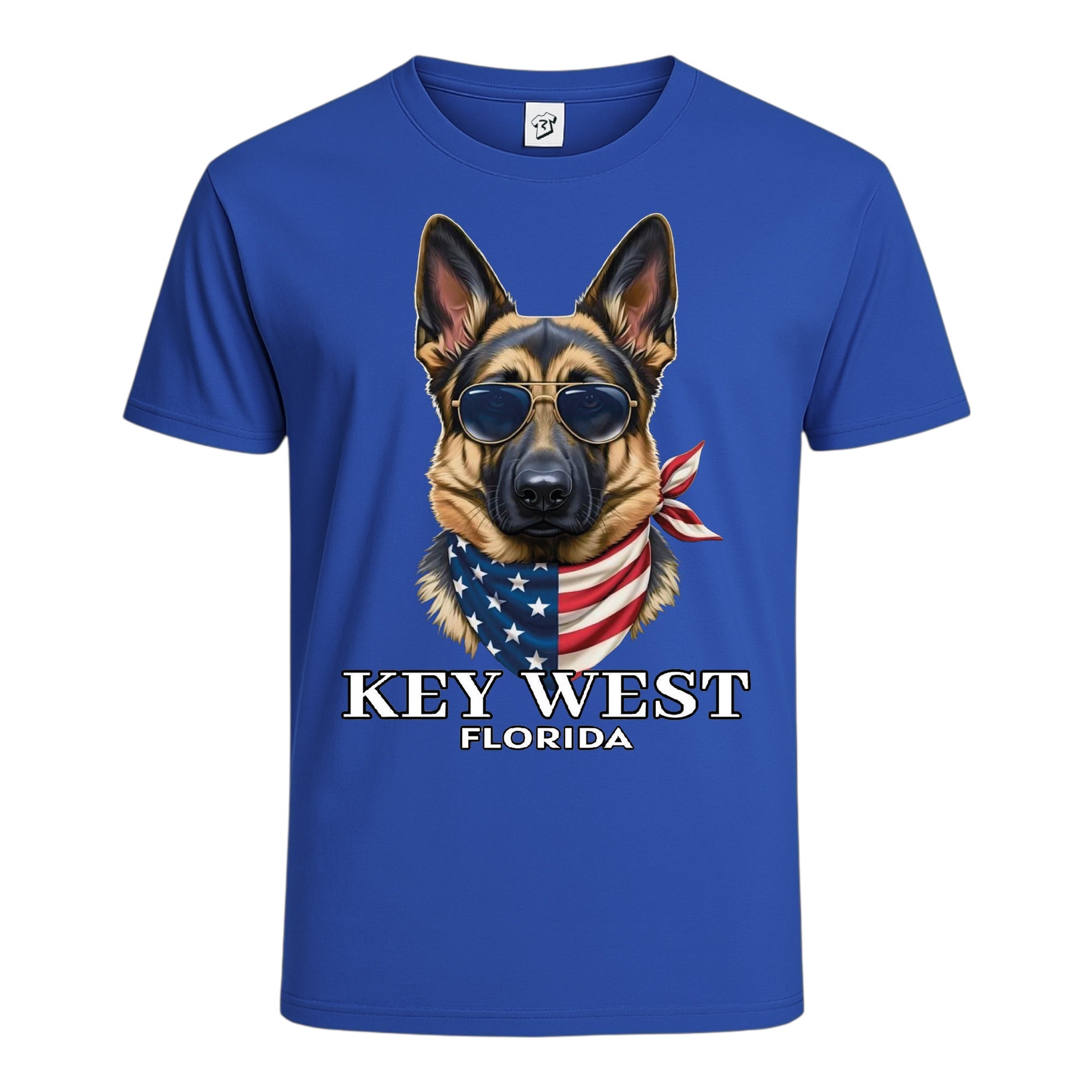 Tees Club graphic tee German Shepherd KW - Cotton Tee Navy Size S front view