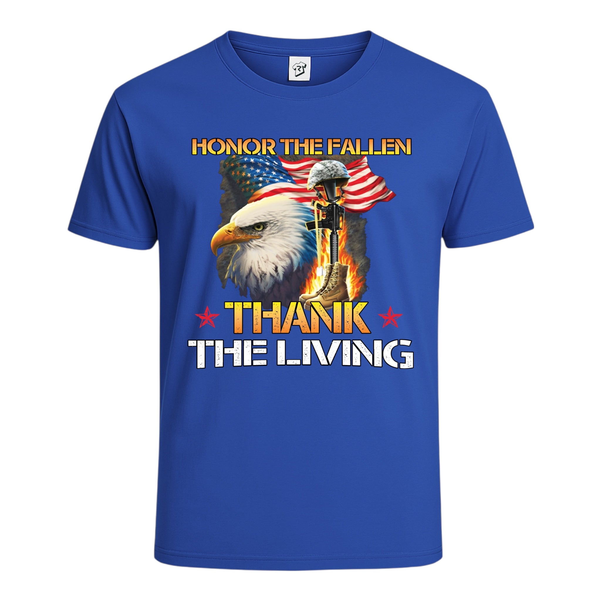Tees Club graphic tee Honor the Fallen Thank the living - Cotton Tee Navy Size XL detail