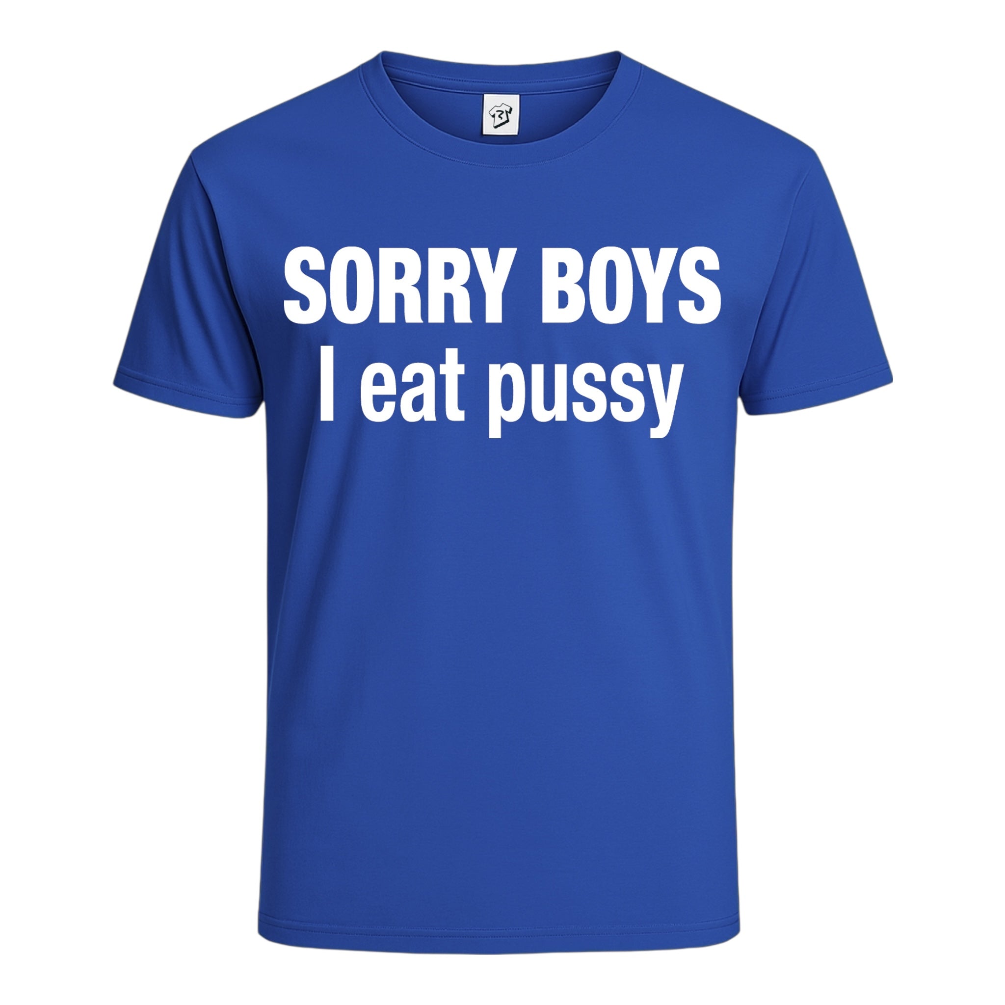 Tees Club graphic tee Sorry Boys I Eat Pussy - Cotton Tee Navy Size XL detail