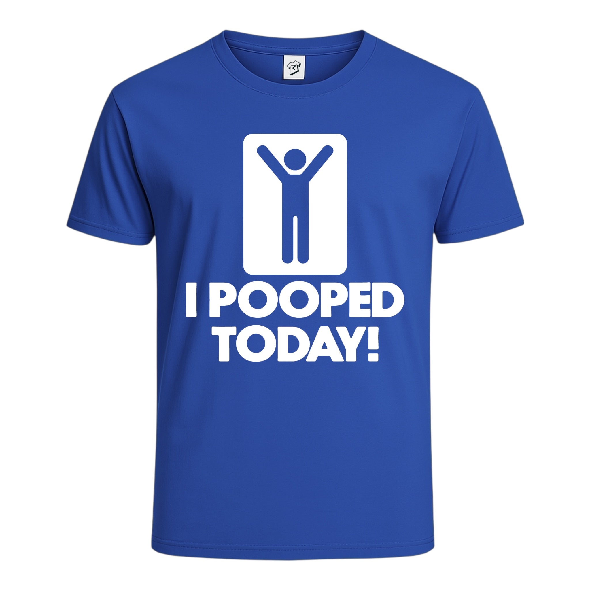 Tees Club graphic tee I Pooped Today - Cotton Tee Navy Size XL detail