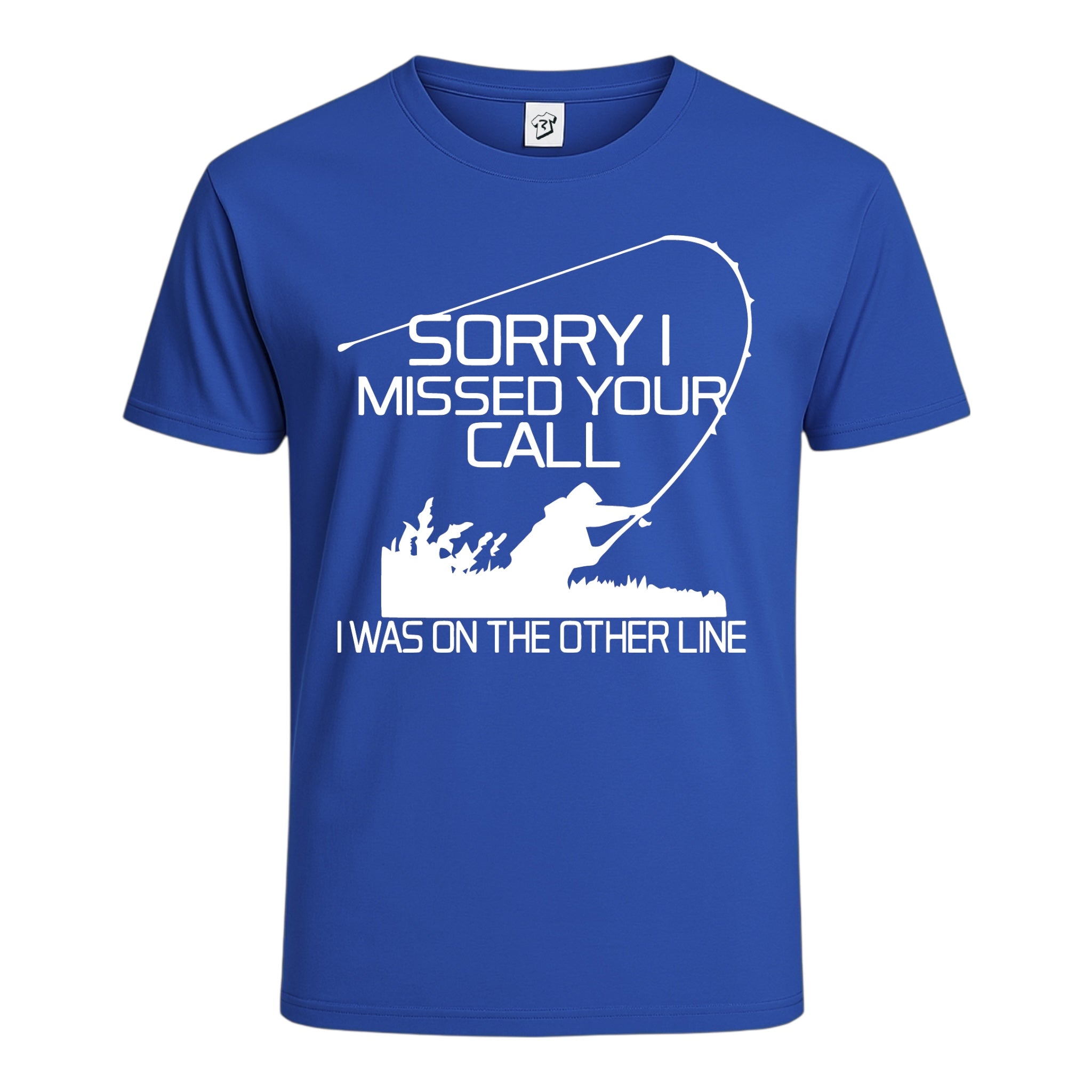 Tees Club graphic tee Sorry I Missed Your Call I Was On the Other Line - Cotton Tee Navy Size XL detail