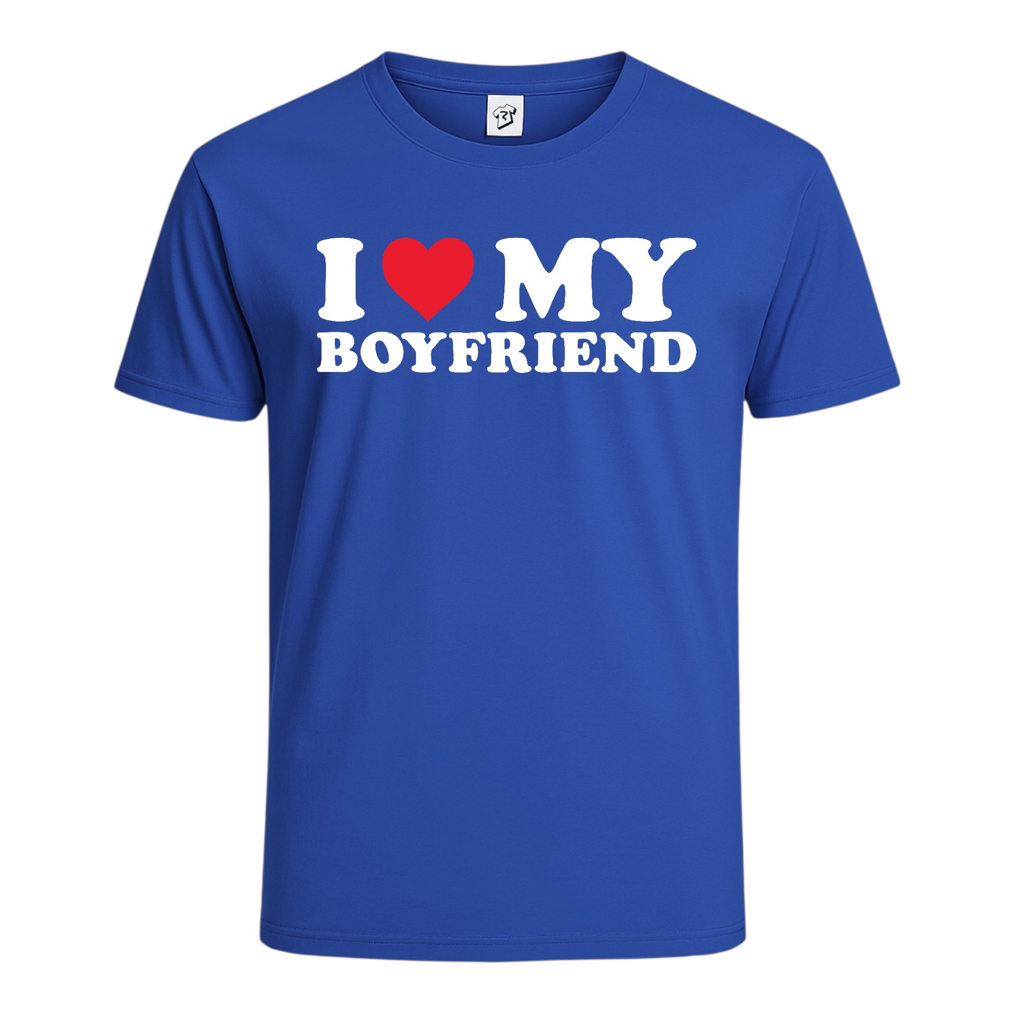 Tees Club graphic tee I Love My Boyfriend - Cotton Tee Navy Size XL detail