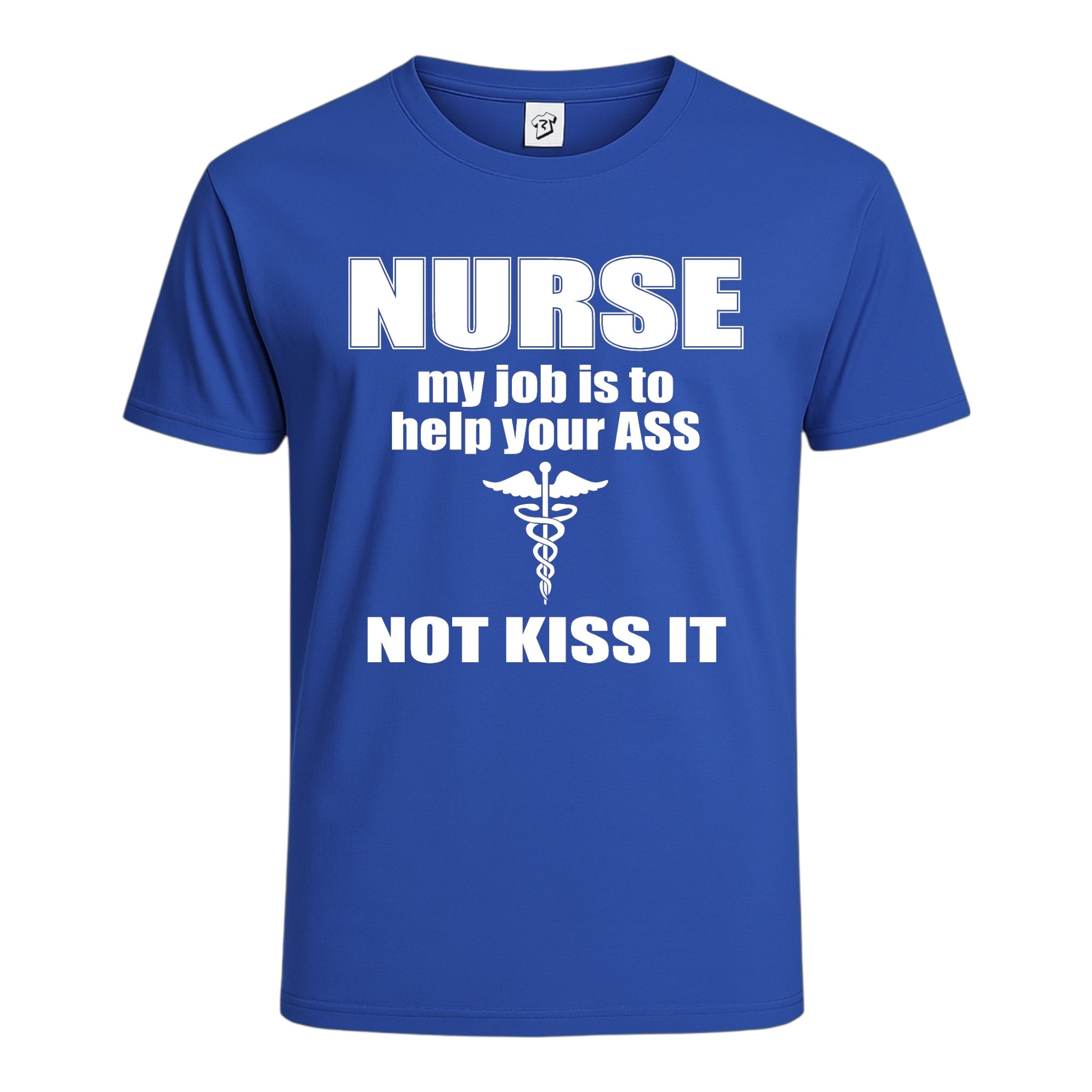 Tees Club graphic tee Nurse My Job Is to Help Your Ass Not Kiss It - Cotton Tee Navy Size XL detail