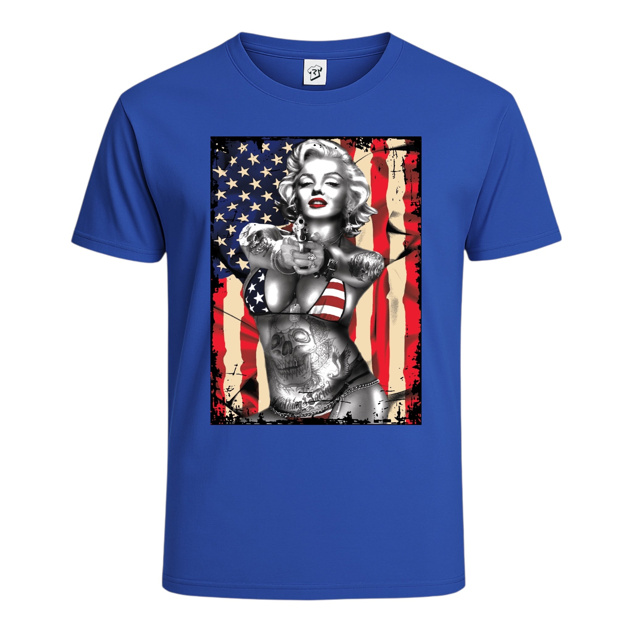 Tees Club graphic tee Marilyn Monroe USA - Cotton Tee Navy Size XL detail