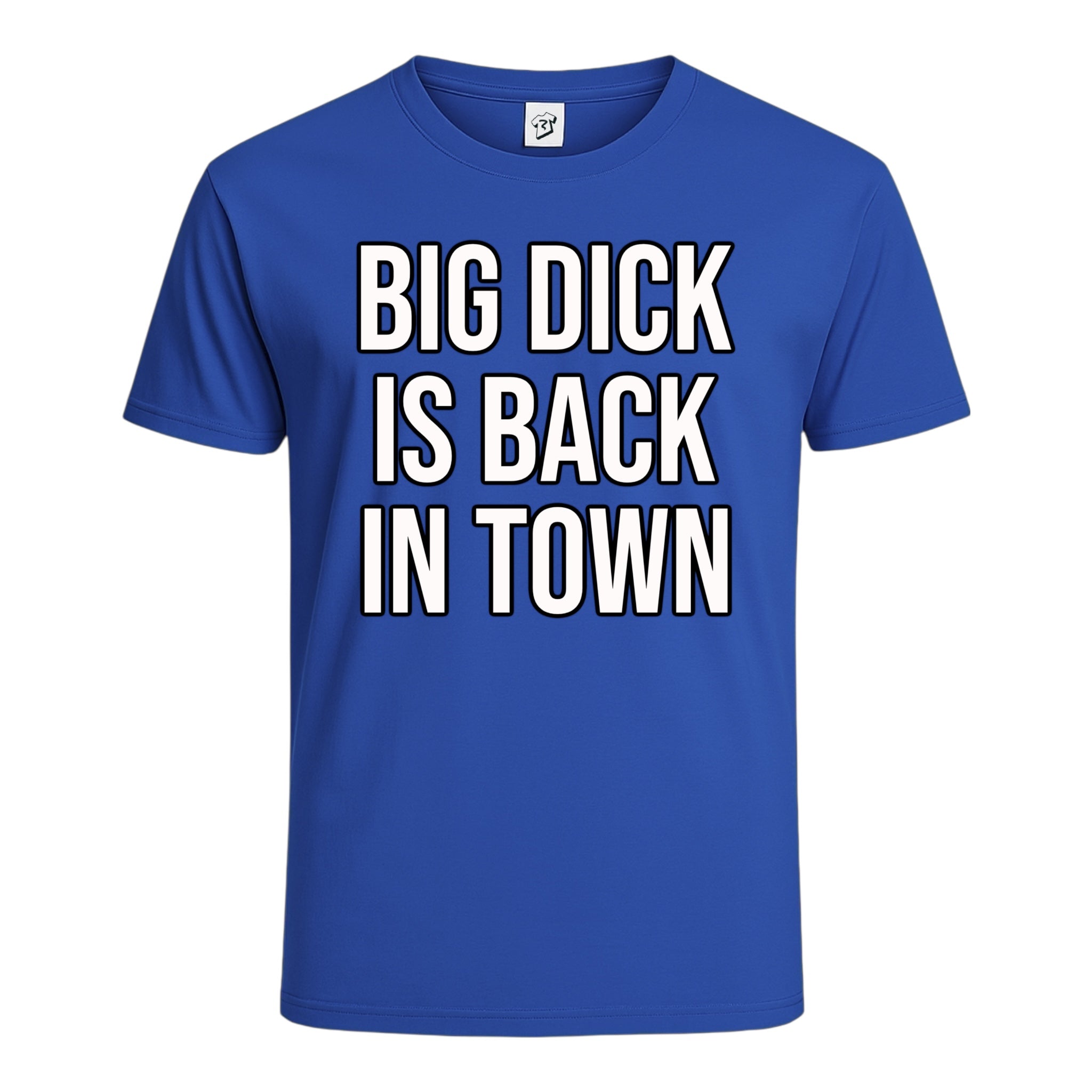Tees Club graphic tee Big Dick Is Back in Town - Cotton Tee Navy Size 2XL detail