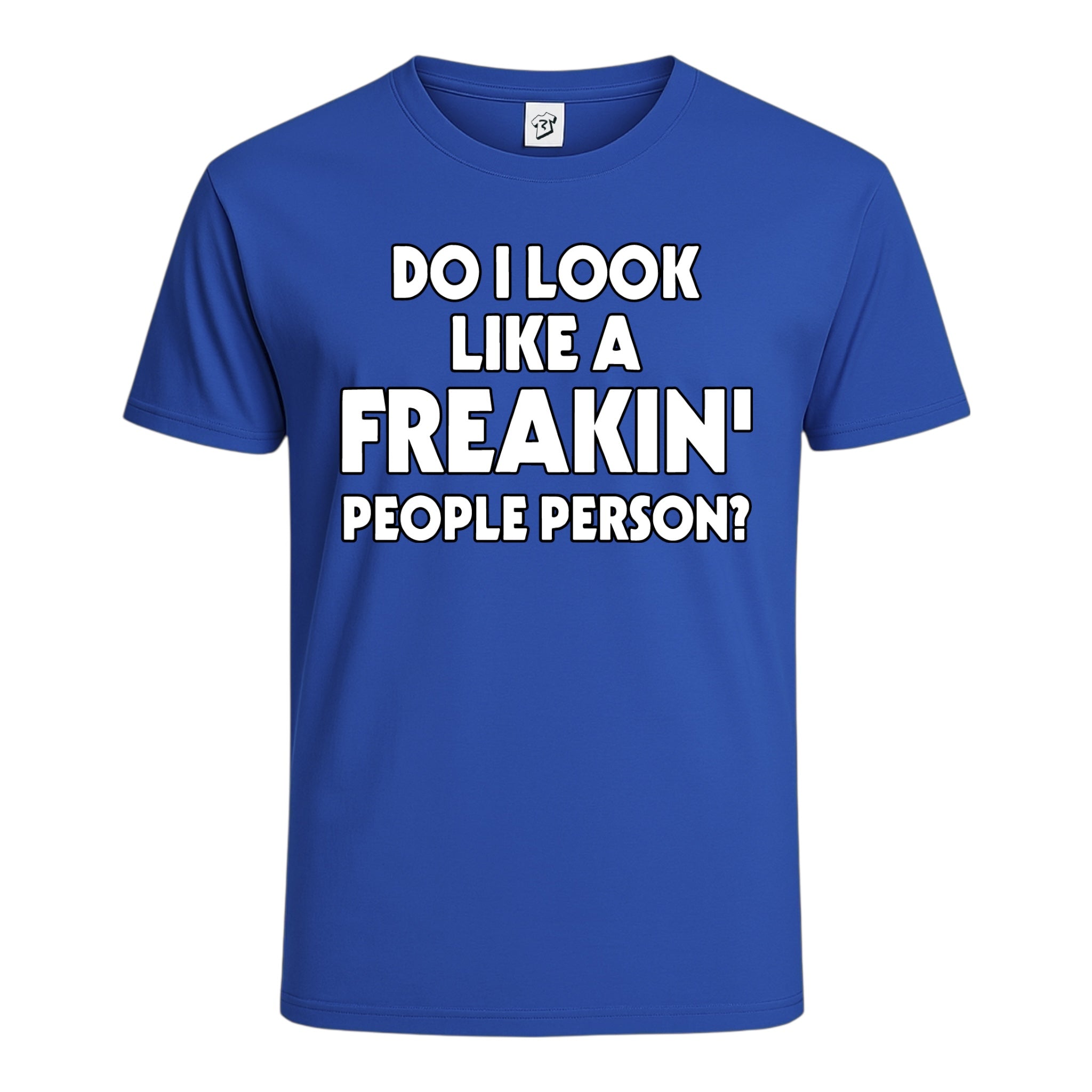 Tees Club graphic tee Do I Look Like a Freakin' People Person? - Cotton Tee Navy Size XL detail
