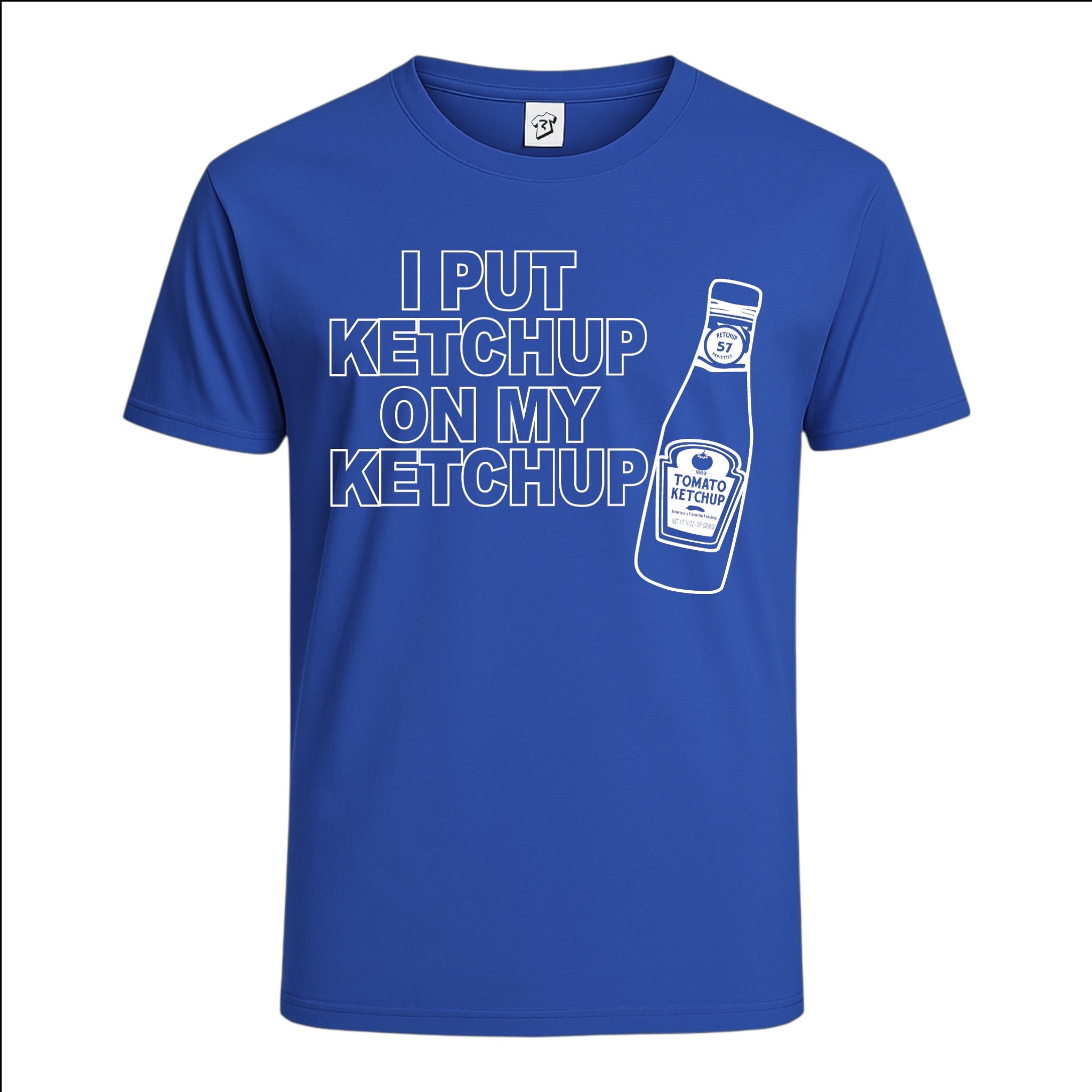 Tees Club graphic tee I Put Ketchup on My Ketchup - Cotton Tee Navy Size 2XL detail