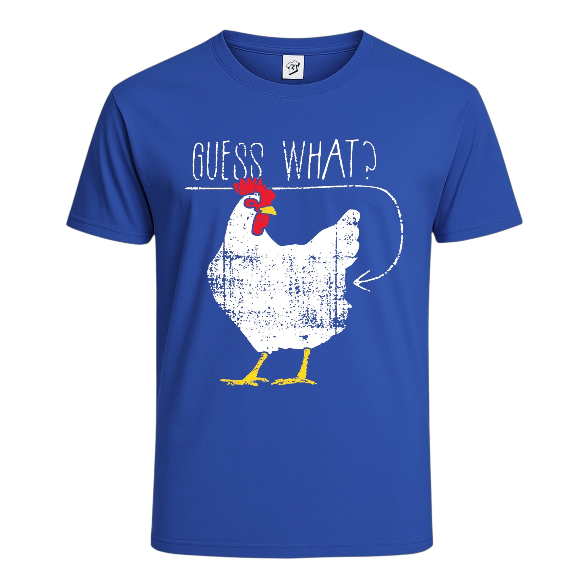 Tees Club graphic tee Guess What Chicken Butt - Cotton Tee Navy Size XL detail