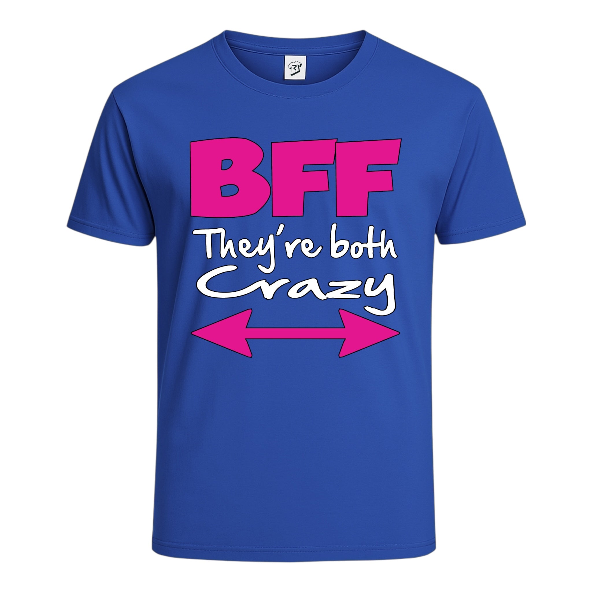 Tees Club graphic tee BFF They're Both Crazy - Cotton Tee Navy Size XL detail