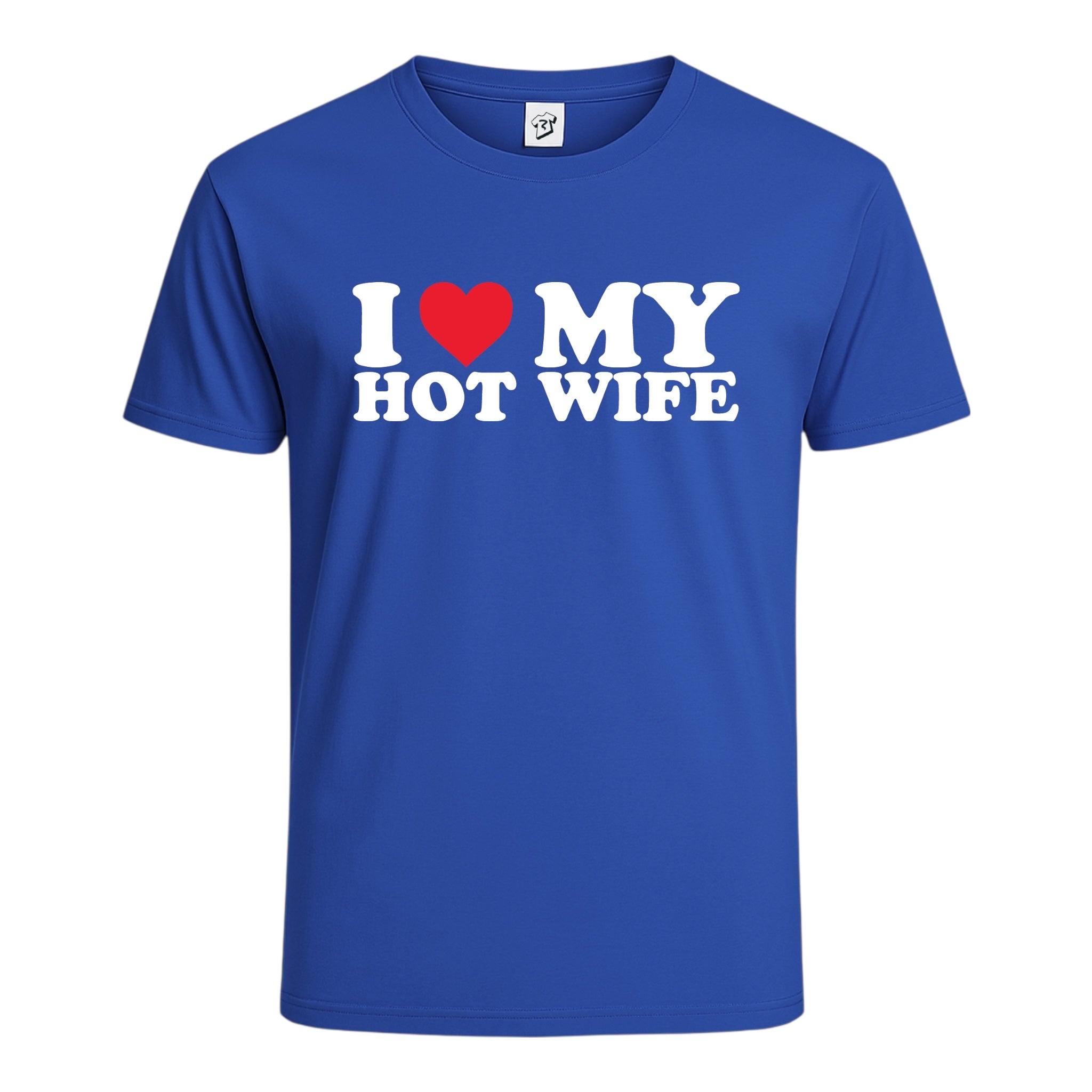 Tees Club graphic tee I Love My Hot Wife - Cotton Tee Navy Size XL detail