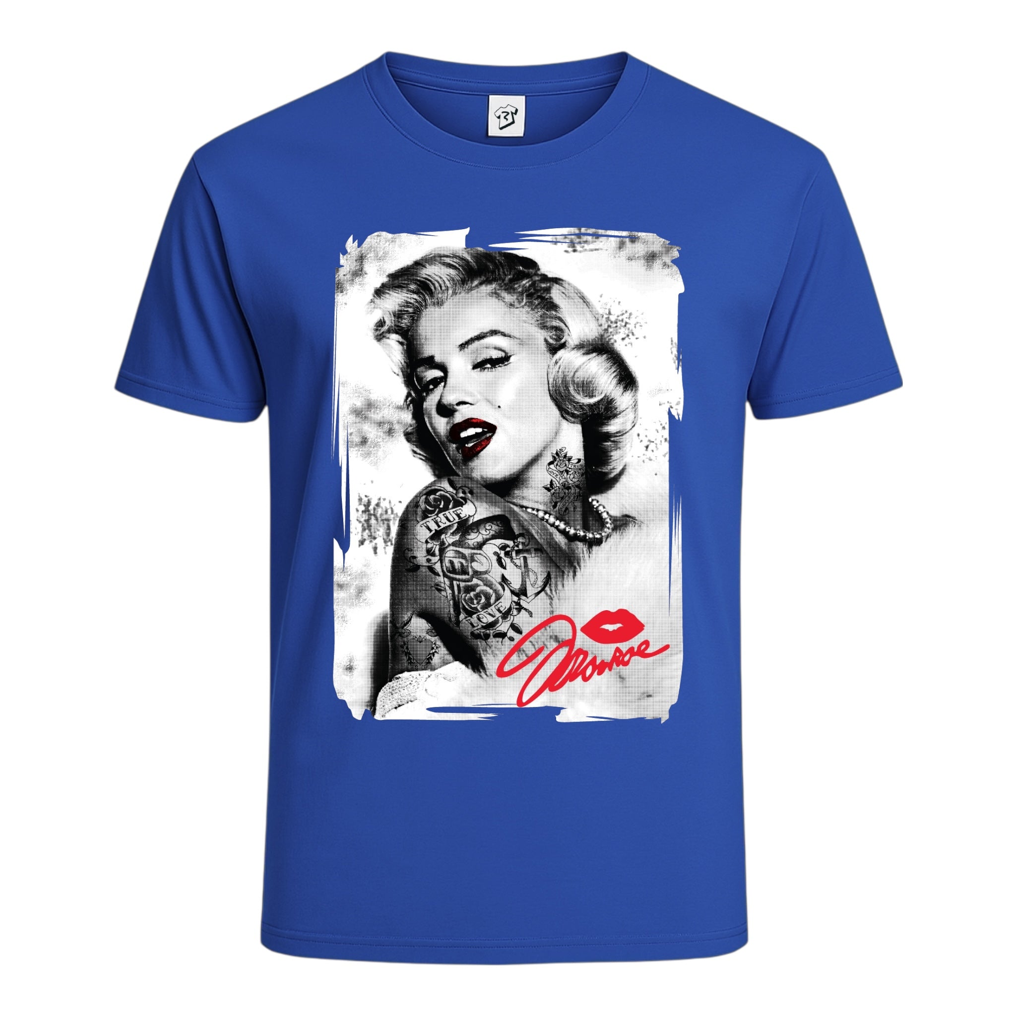 Tees Club graphic tee Marilyn Monroe Kiss - Cotton Tee Navy Size XL detail