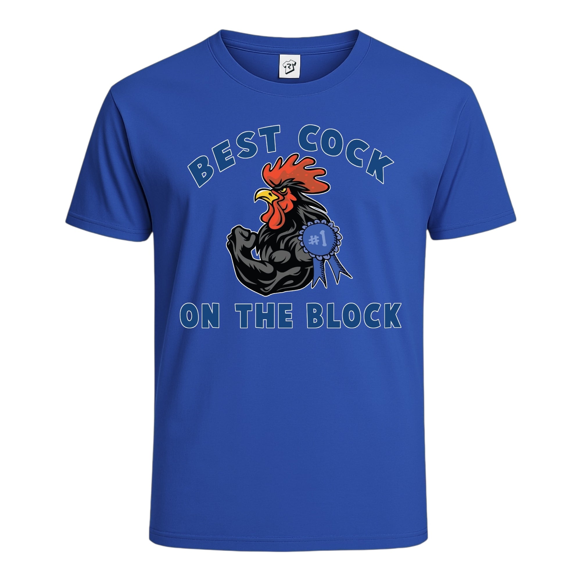 Tees Club graphic tee Best Cock On The Block - Cotton Tee Navy Size S front view