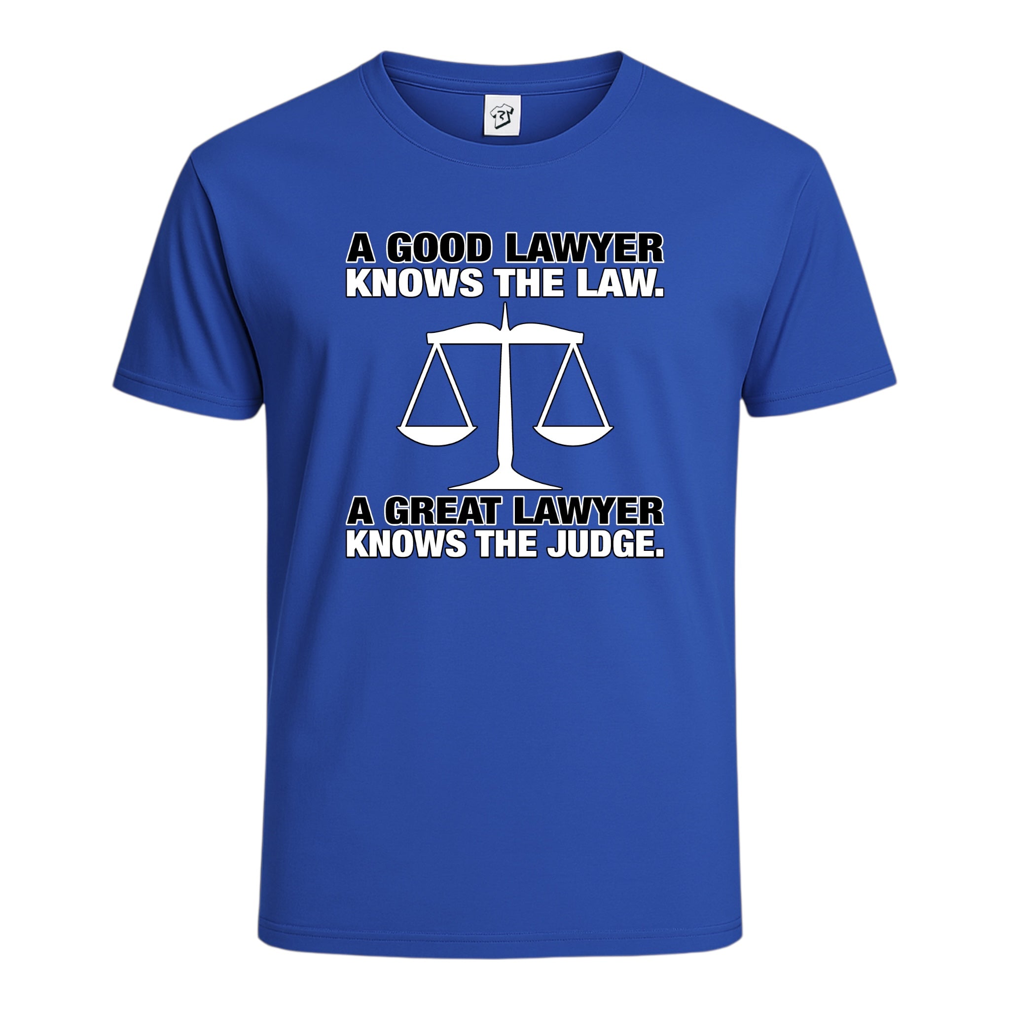 Tees Club graphic tee A Good Lawyer Knows the Law - Cotton Tee Navy Size XL detail