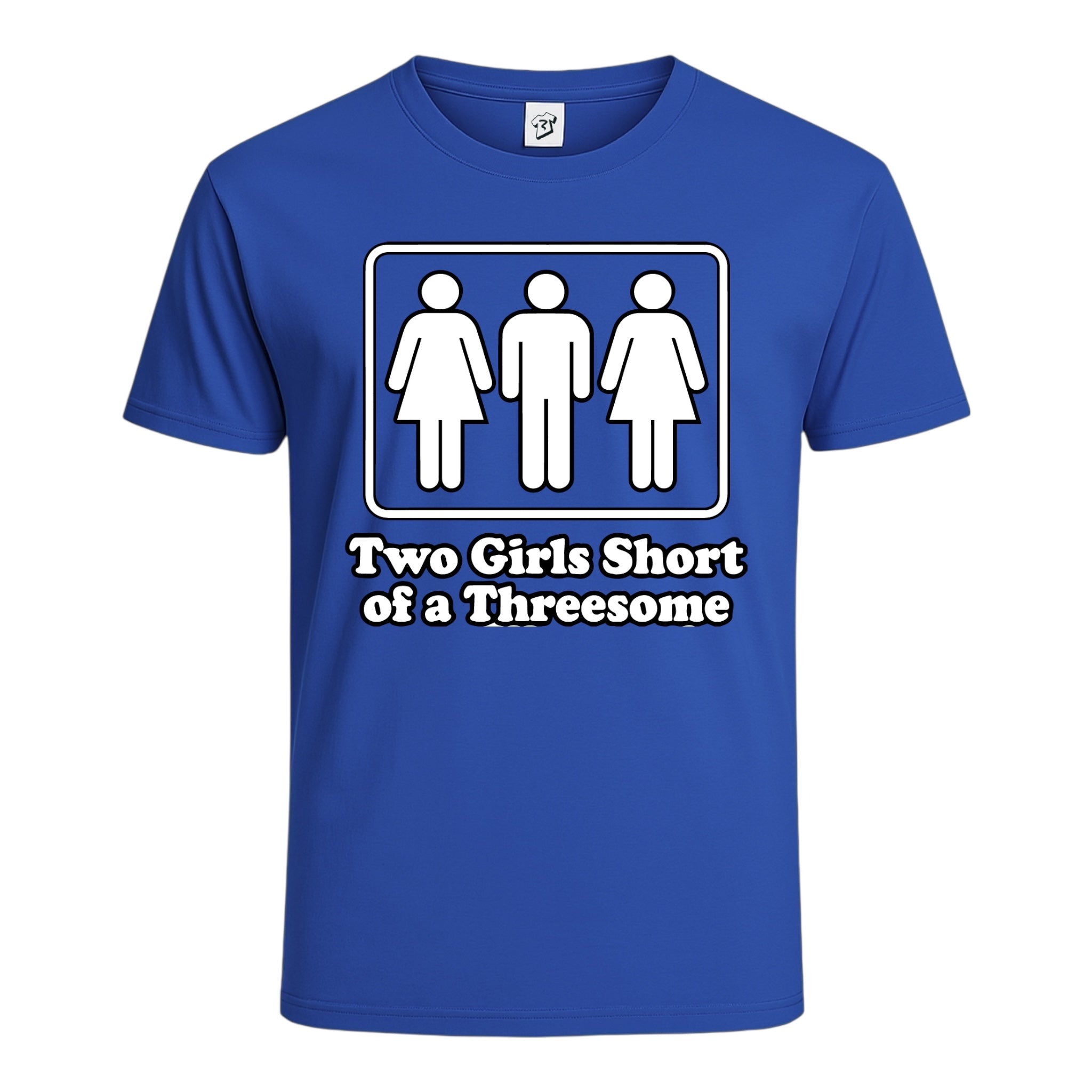 Tees Club graphic tee Two Girls Short of a Threesome - Cotton Tee Navy Size XL detail