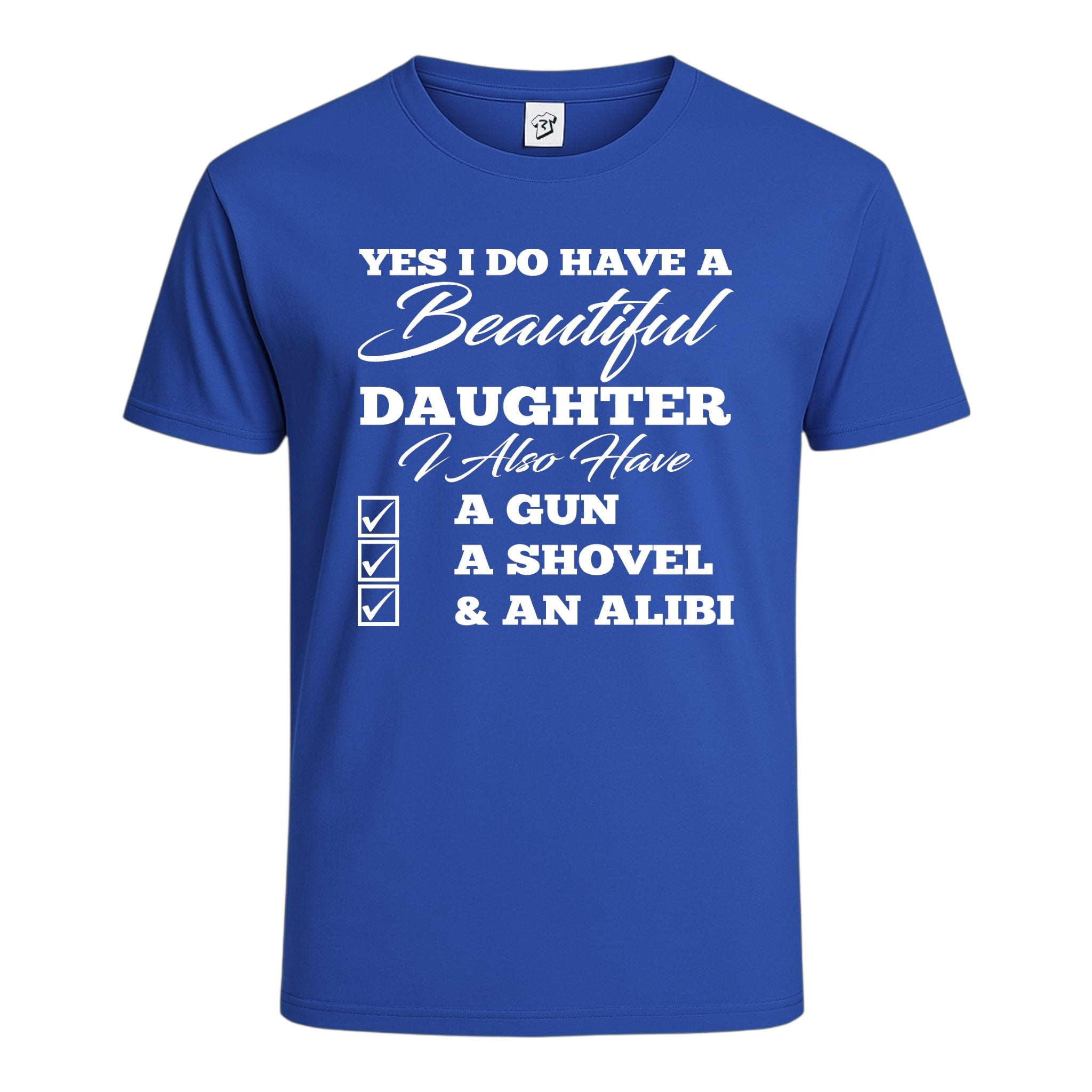 Tees Club graphic tee I Have a Beautiful Daughter - Cotton Tee Navy Size XL detail