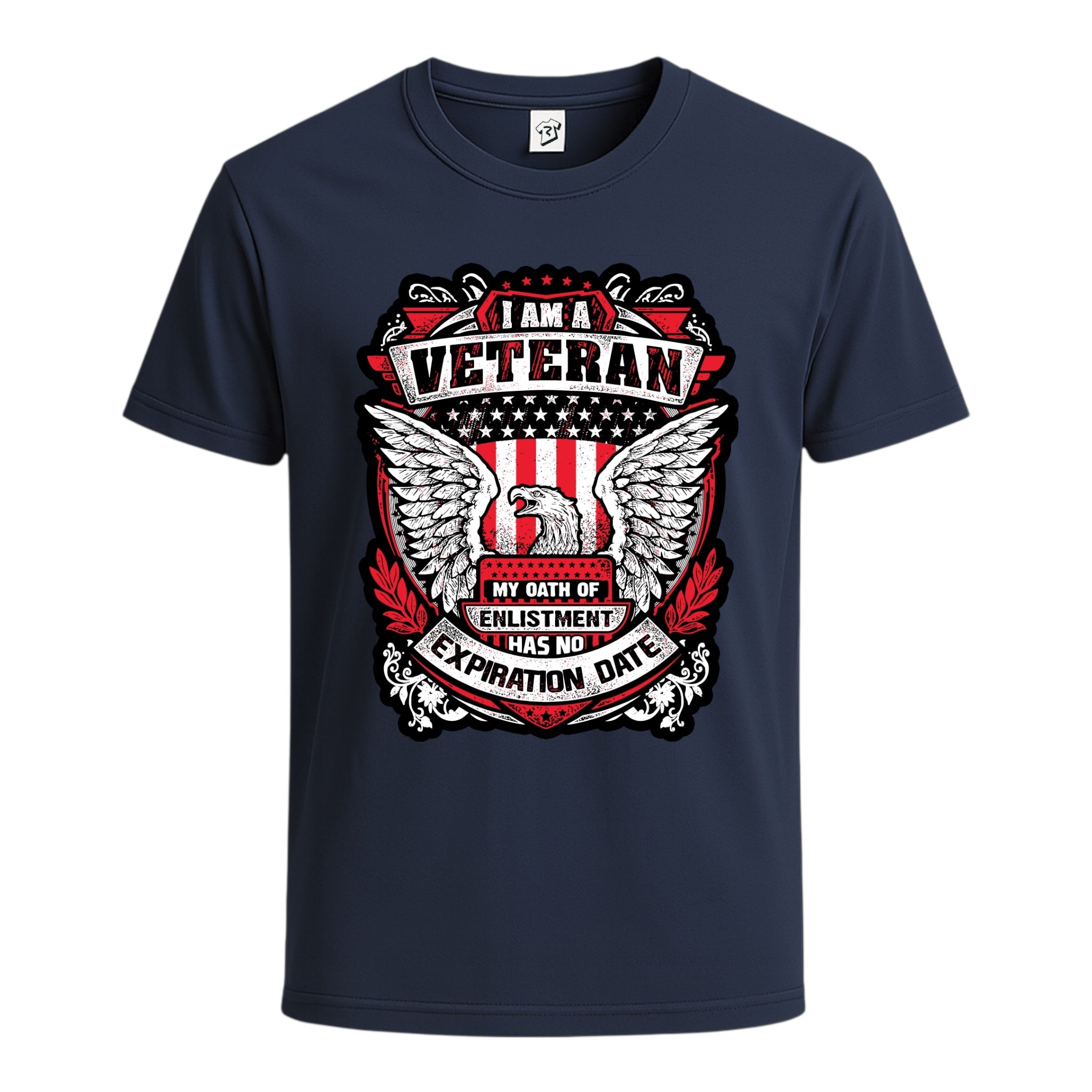 Tees Club graphic tee Veteran No Expiration Date - Cotton Tee Navy Size S front view