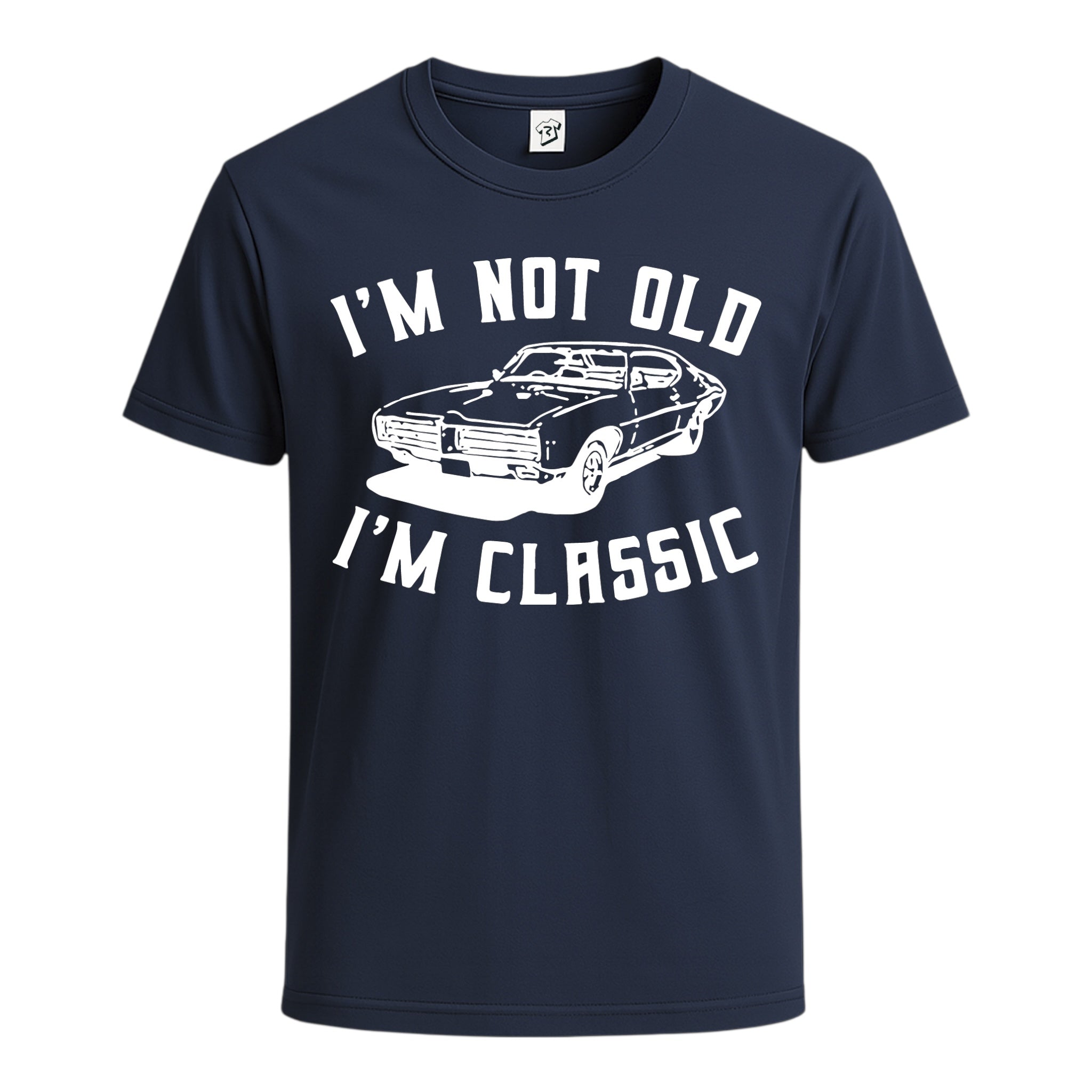 Tees Club graphic tee I'm Not Old I'm Classic - Cotton Tee Navy Size S back view