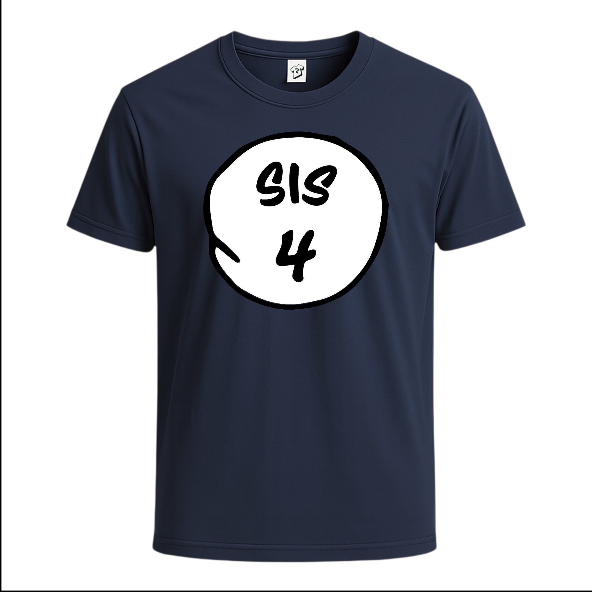 Tees Club graphic tee Sis 4 - Cotton Tee Navy Size S back view