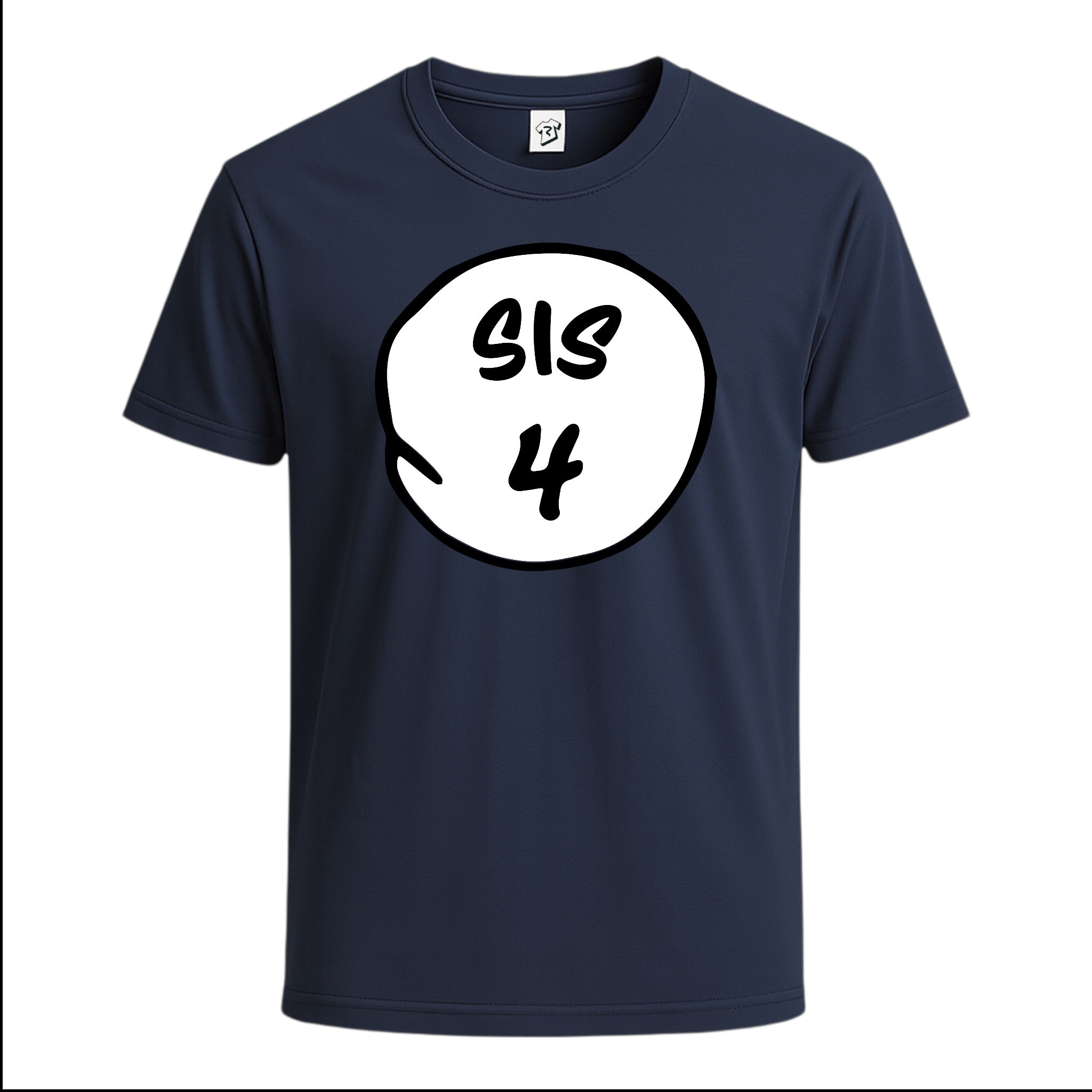 Tees Club graphic tee Sis 4 - Cotton Tee Navy Size S back view