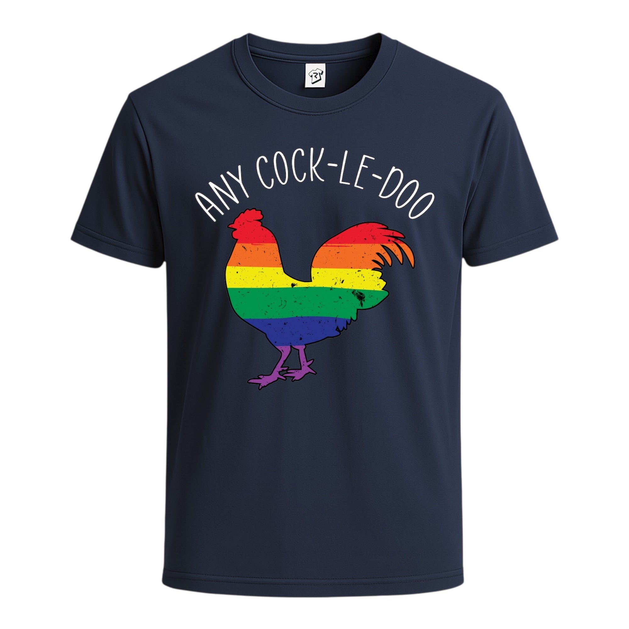 Tees Club graphic tee Any Cock I'll Do - Cotton Tee Navy Size S back view