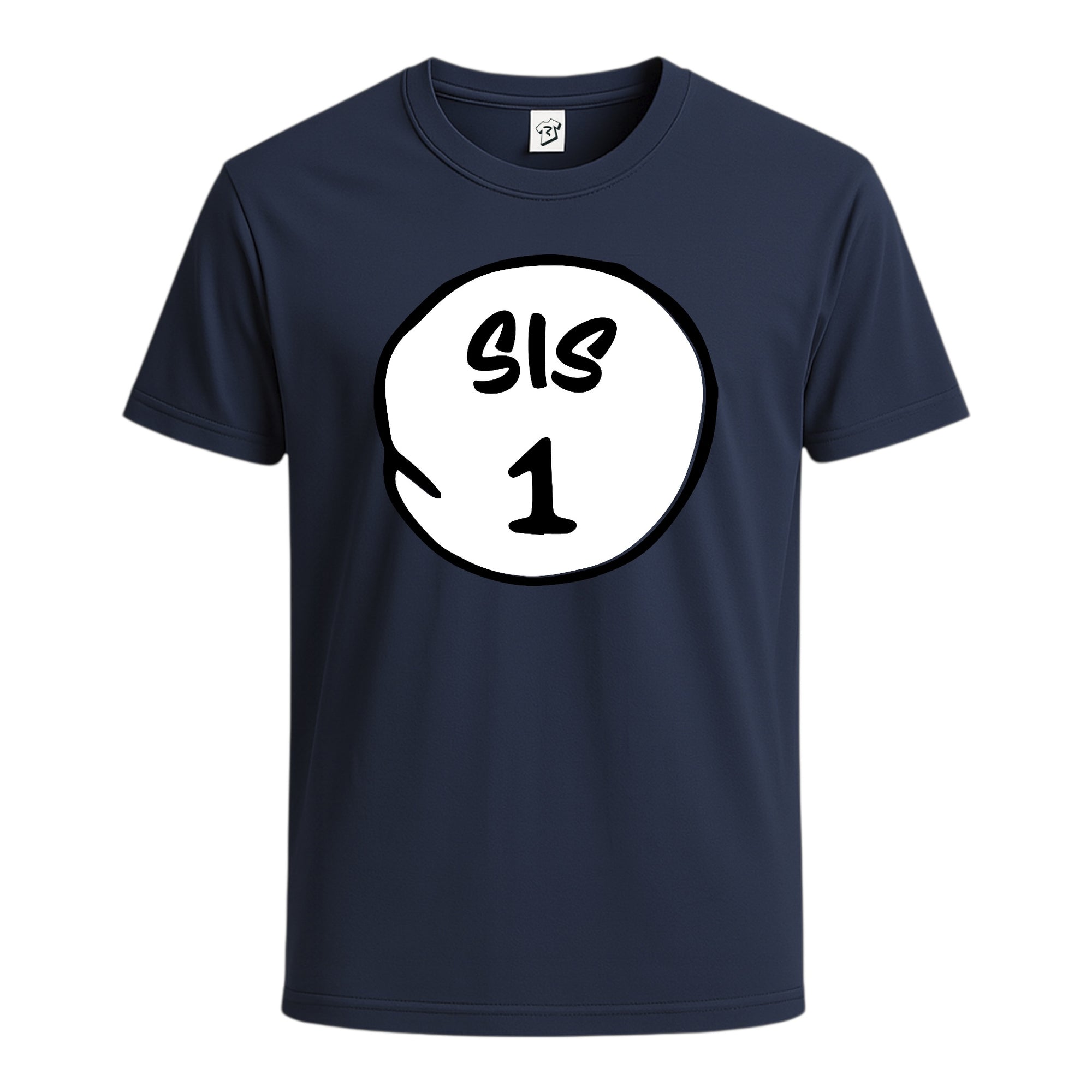 Tees Club graphic tee Sis 1 - Cotton Tee Navy Size S back view