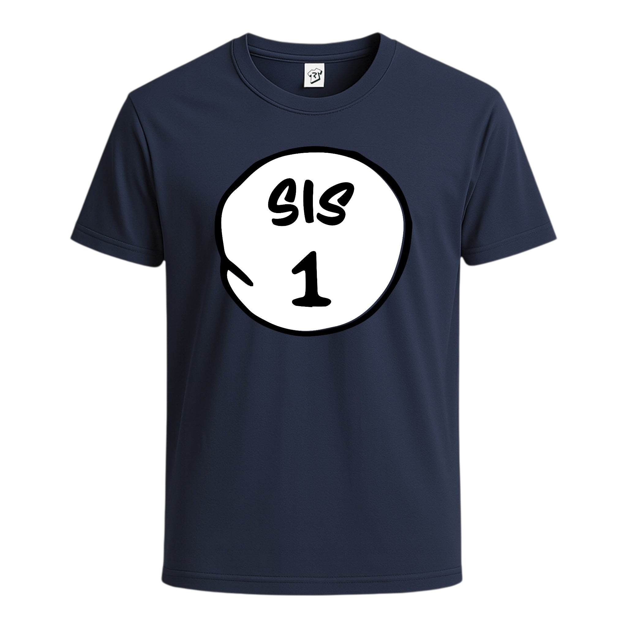 Tees Club graphic tee Sis 1 - Cotton Tee Navy Size S back view