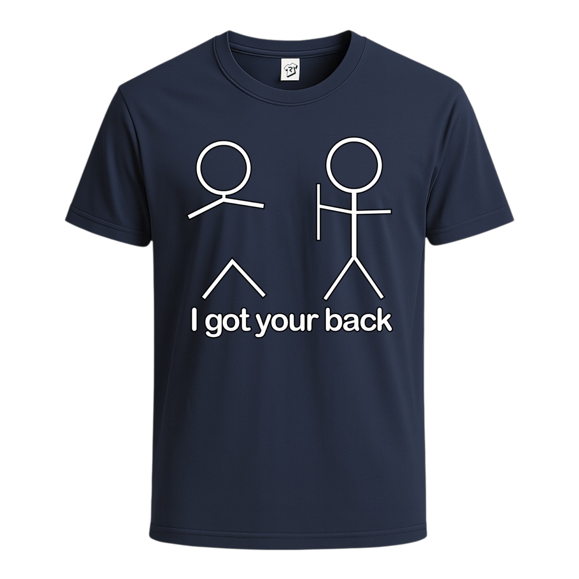 Tees Club graphic tee I Got Your Back - Cotton Tee Navy Size S back view
