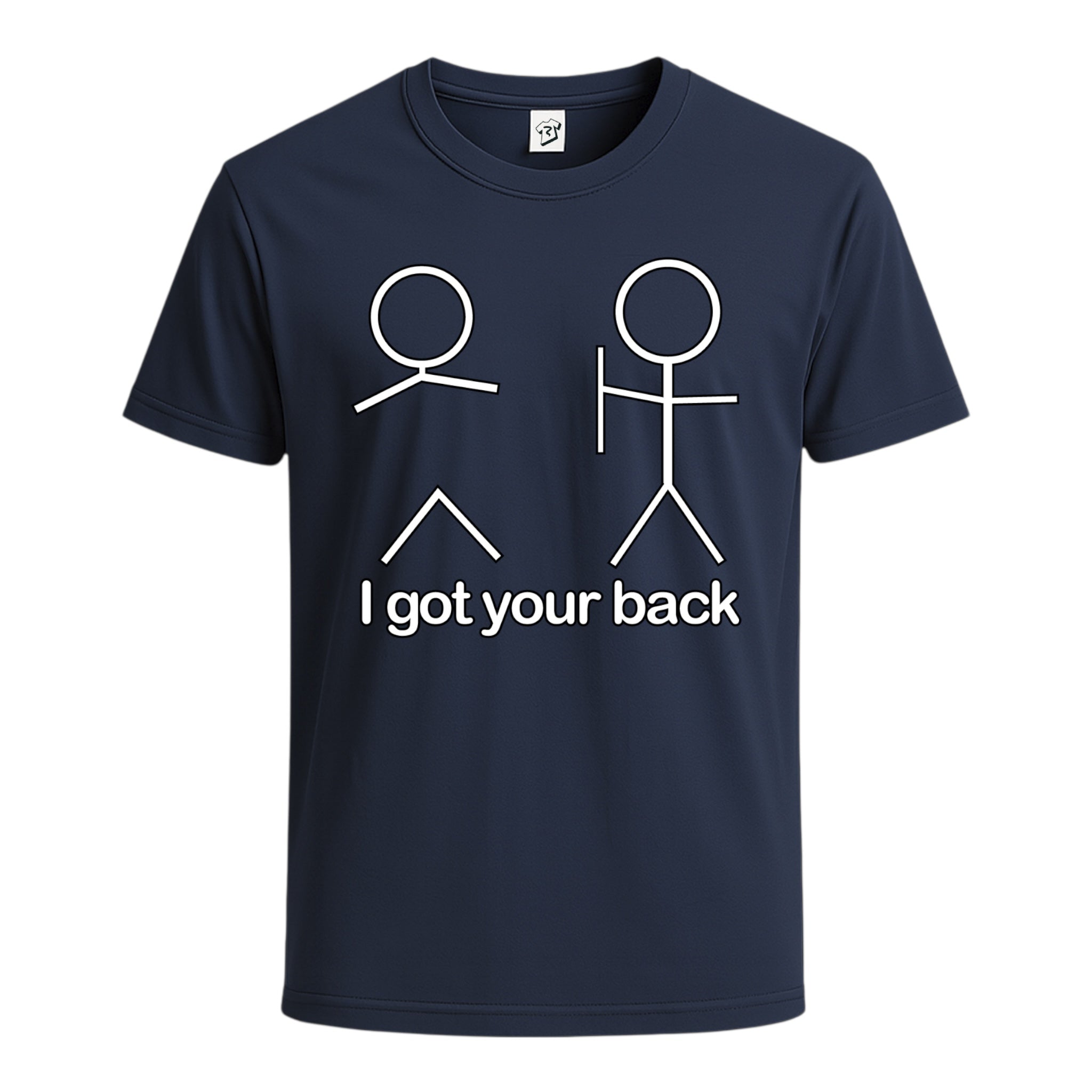 Tees Club graphic tee I Got Your Back - Cotton Tee Navy Size S back view