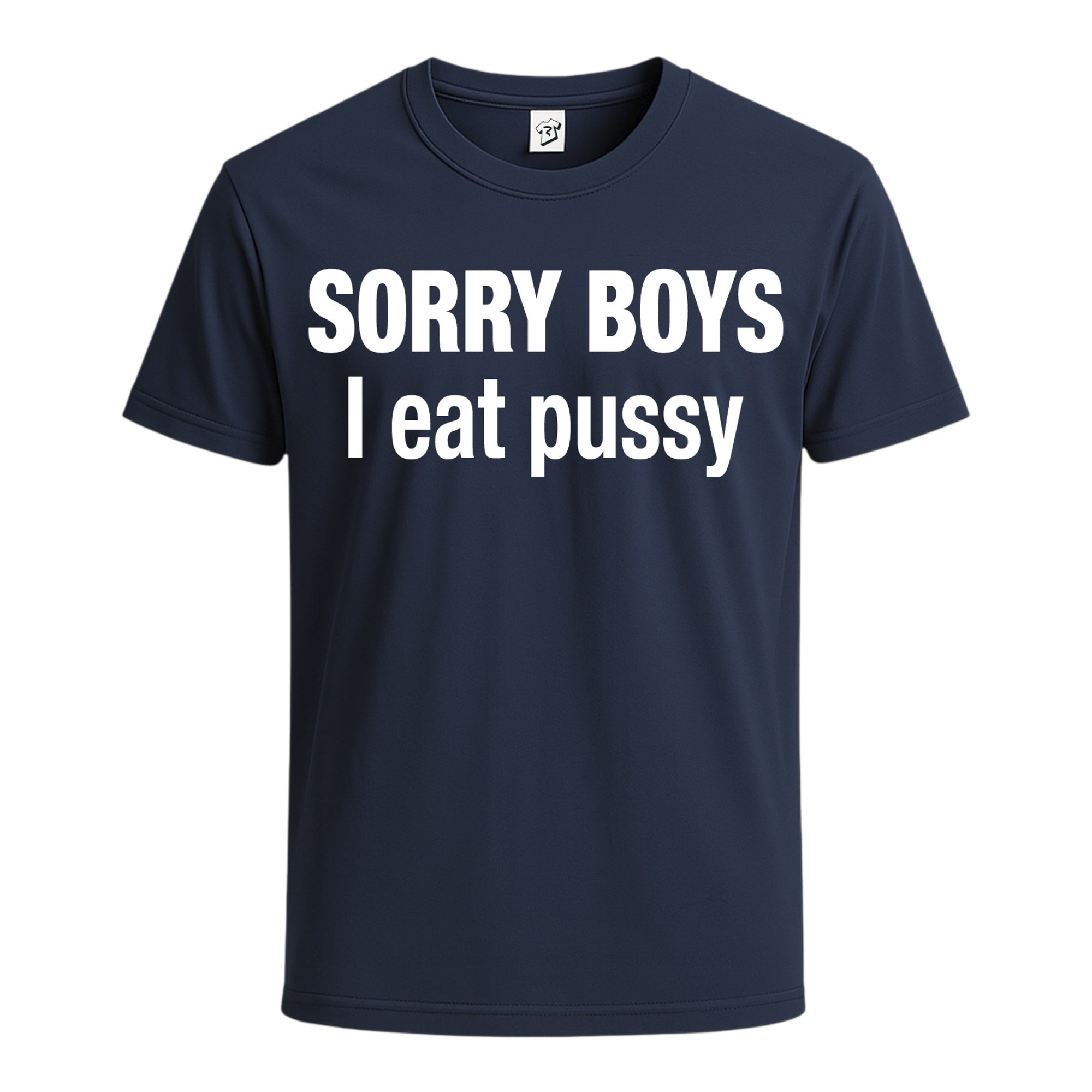 Tees Club graphic tee Sorry Boys I Eat Pussy - Cotton Tee Navy Size S back view